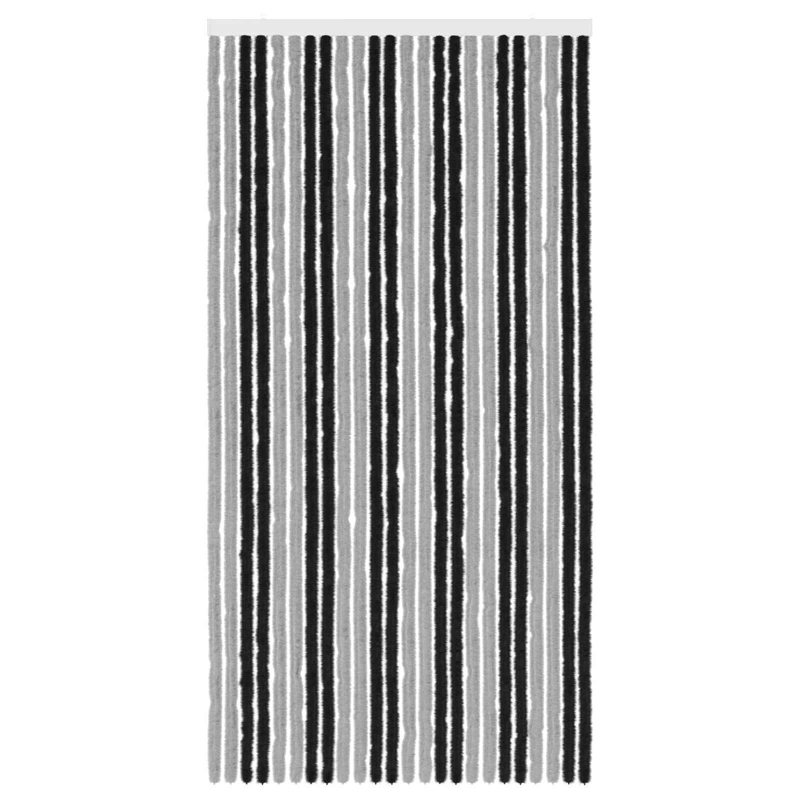 Zavjesa protiv insekata Chenille Siva i crna 100 x 200 cm