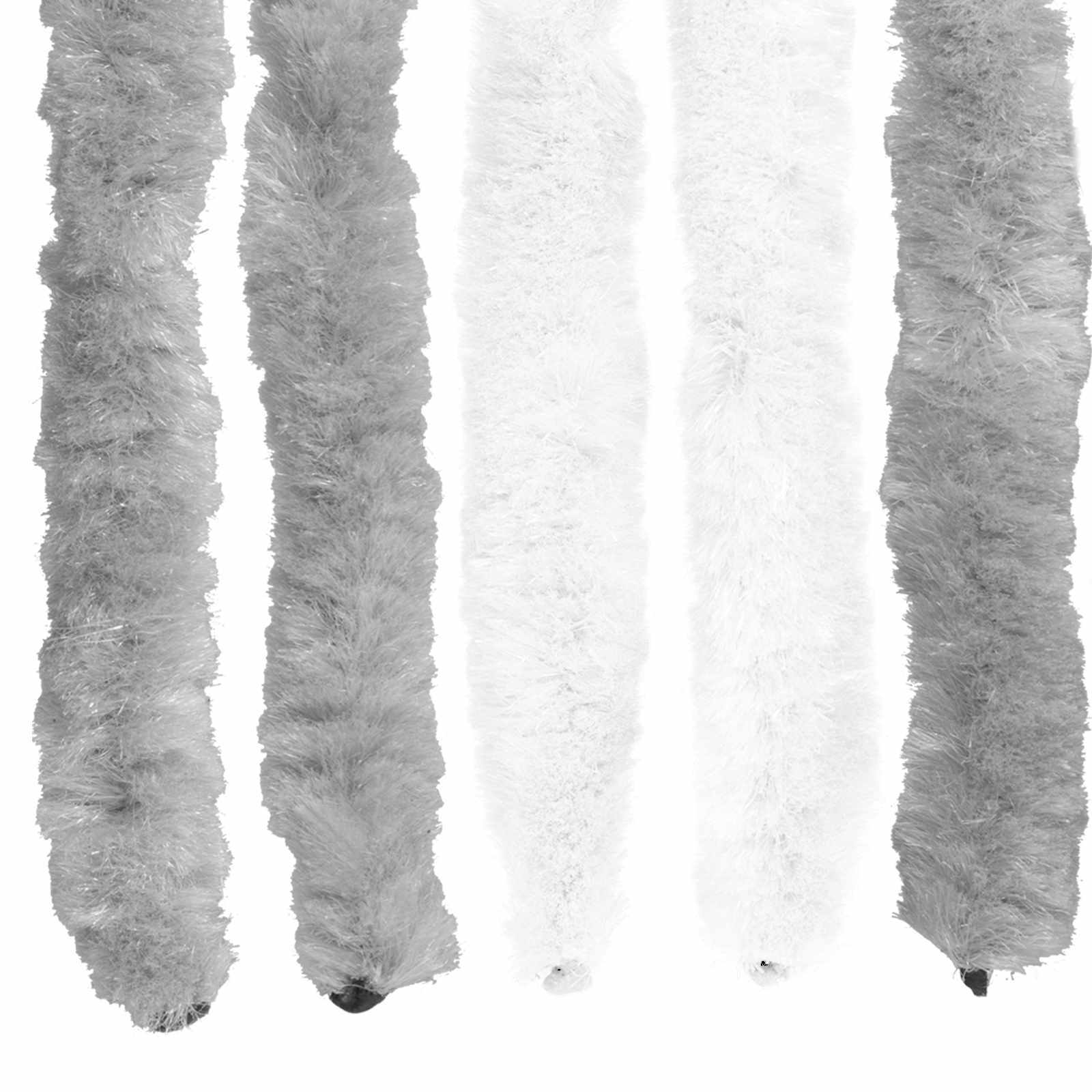 Zavjesa protiv insekata Chenille Siva i bijela 118 x 220 cm