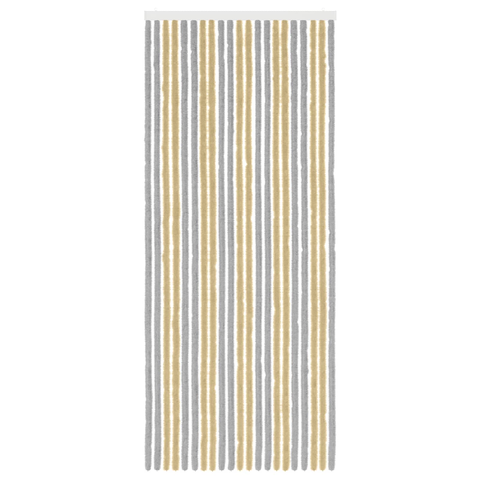 Zavjesa protiv insekata Chenille Siva i bež 90 x 220 cm 100% PP