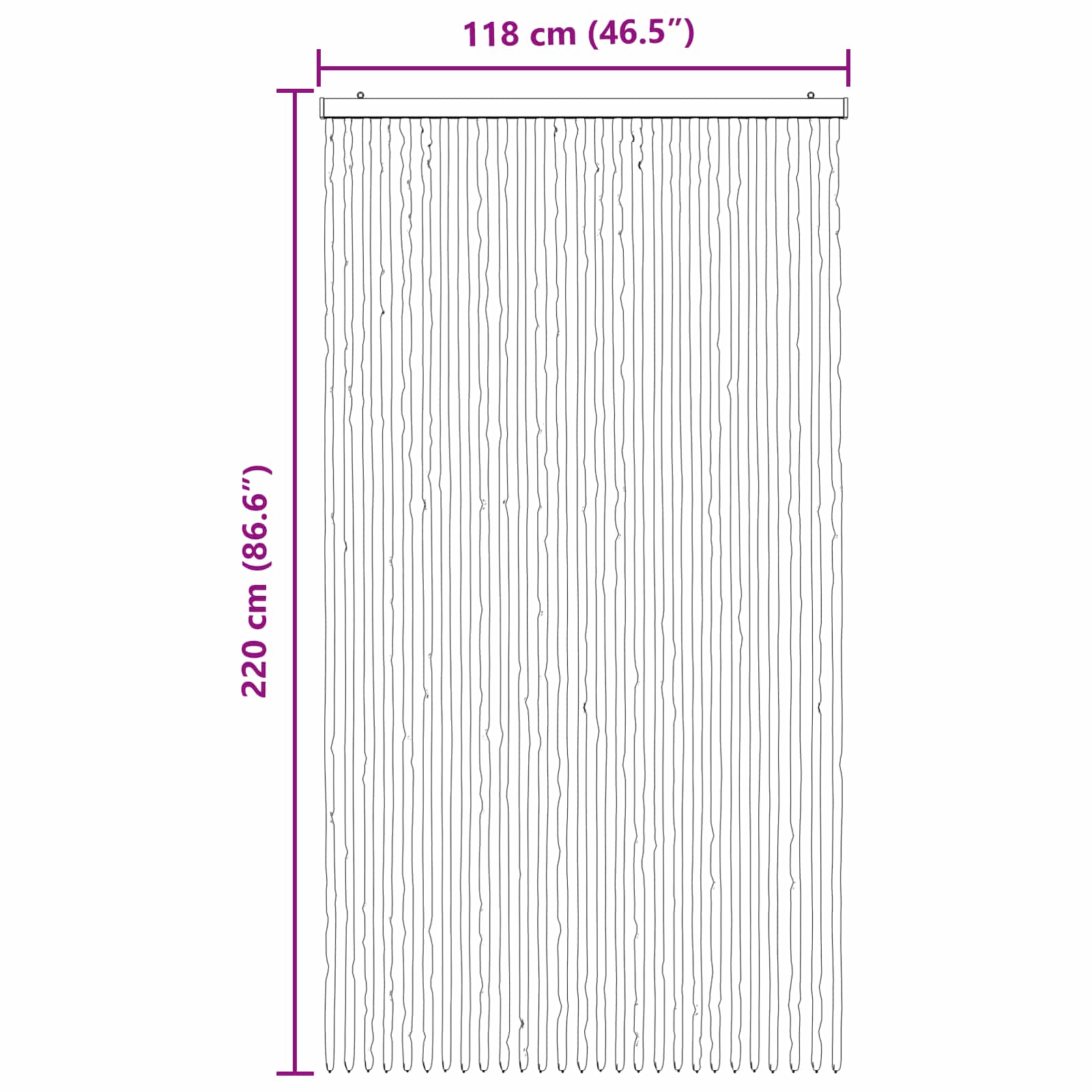 Zavjesa protiv insekata Chenille Siva i bež 118 x 220 cm