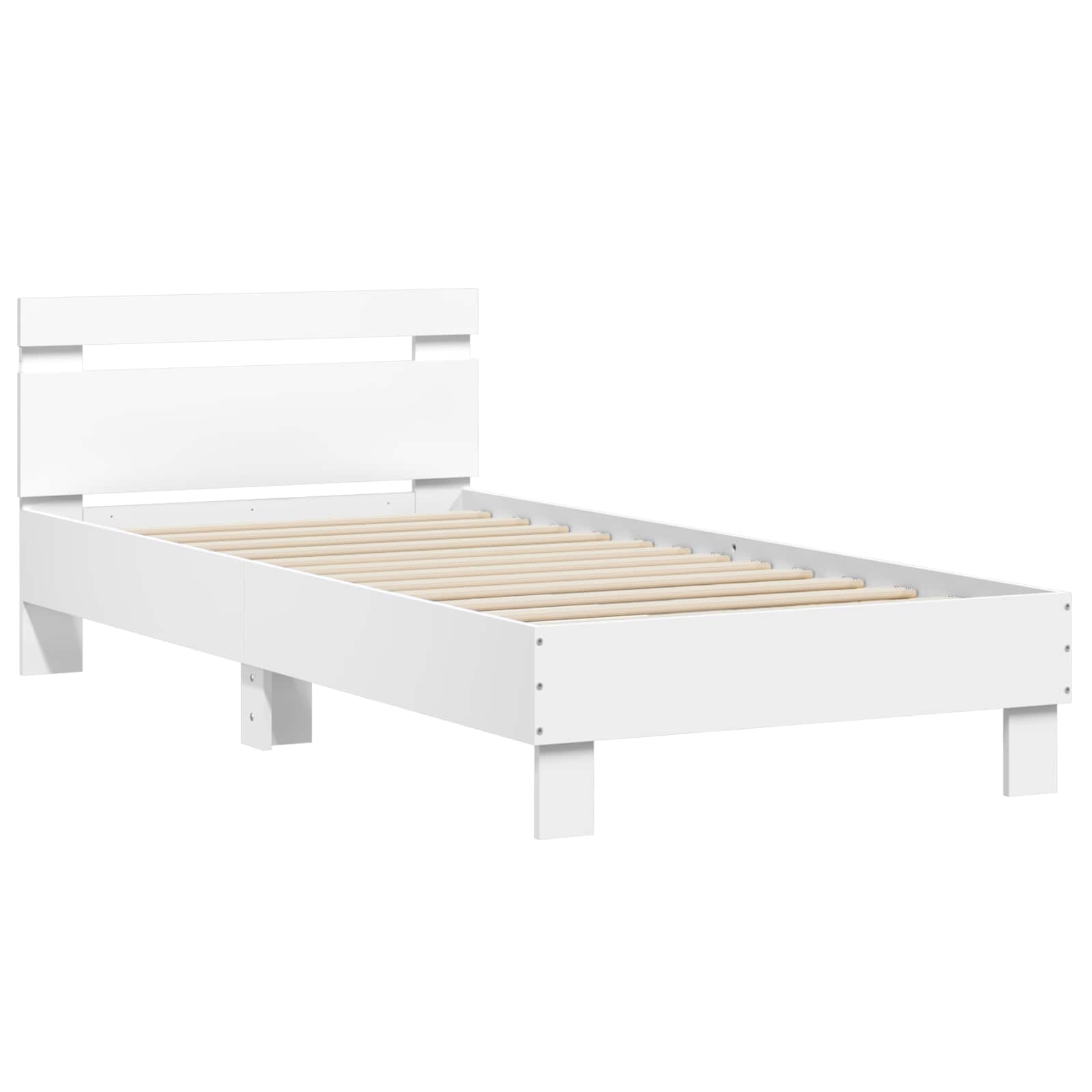 Krevetna konstrukcija s LED svjetlom Bijela 80 x 200 cm