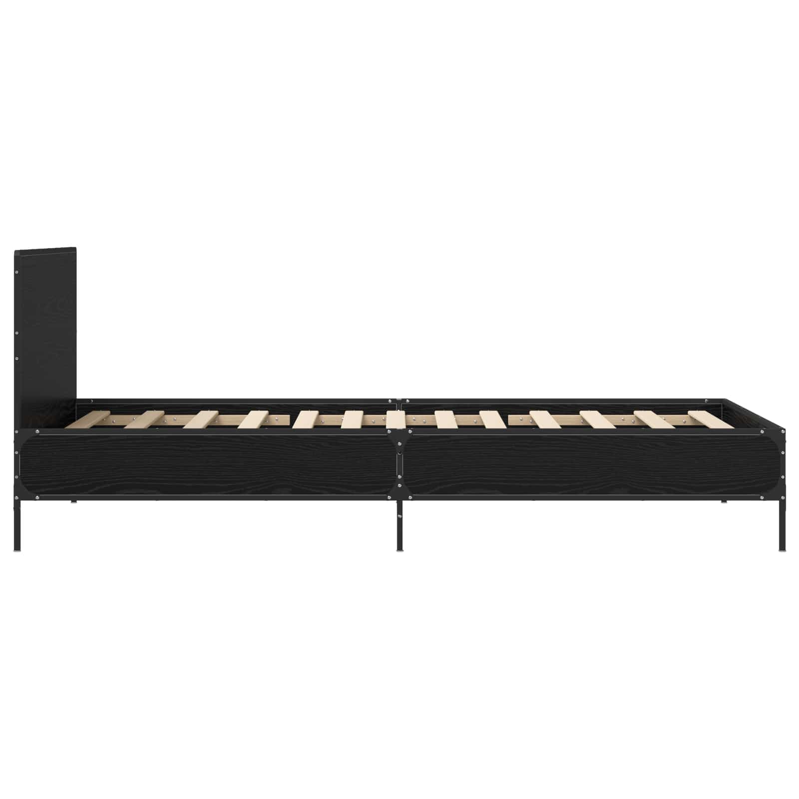 Okvir kreveta s uzglavljem Crni hrast 80 x 200 cm