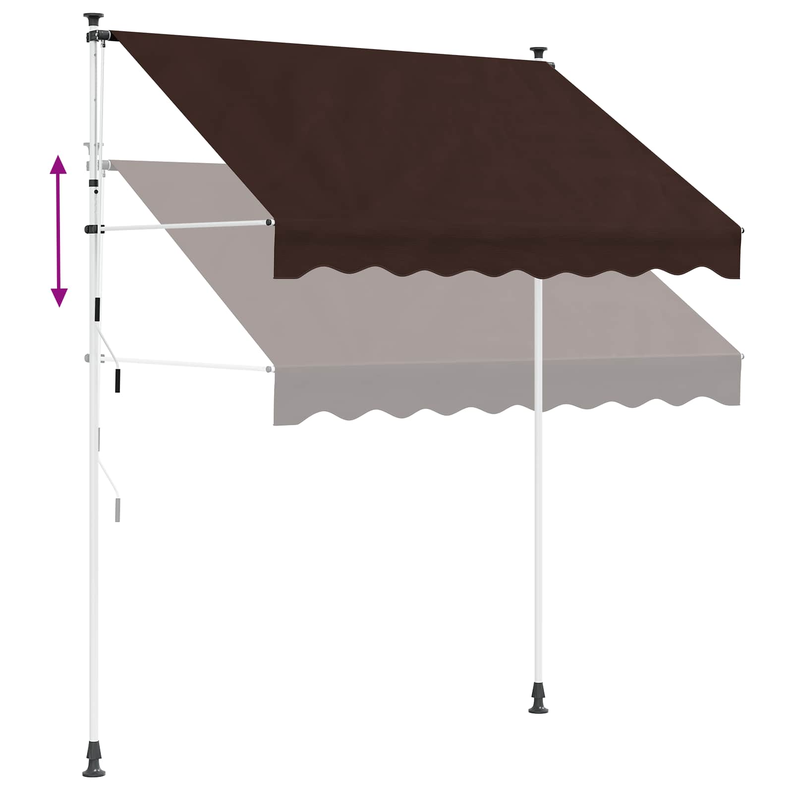 Ručno sklopiva tenda Smeđa 400 cm