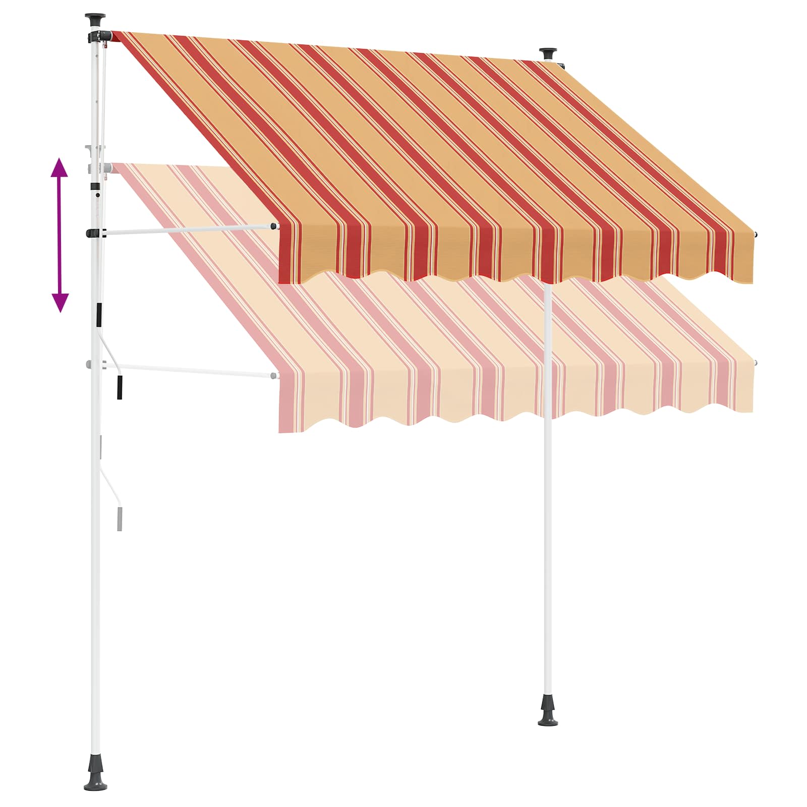 Ručno sklopiva tenda Šareni 400 x 115 x 300 cm