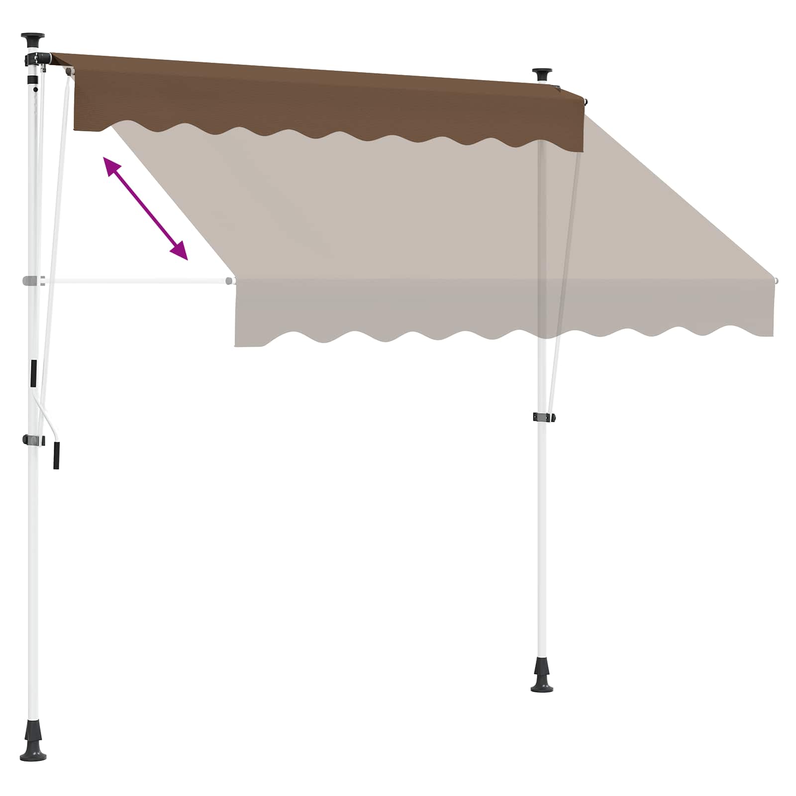 Ručno sklopiva tenda Sivosmeđa 100 cm