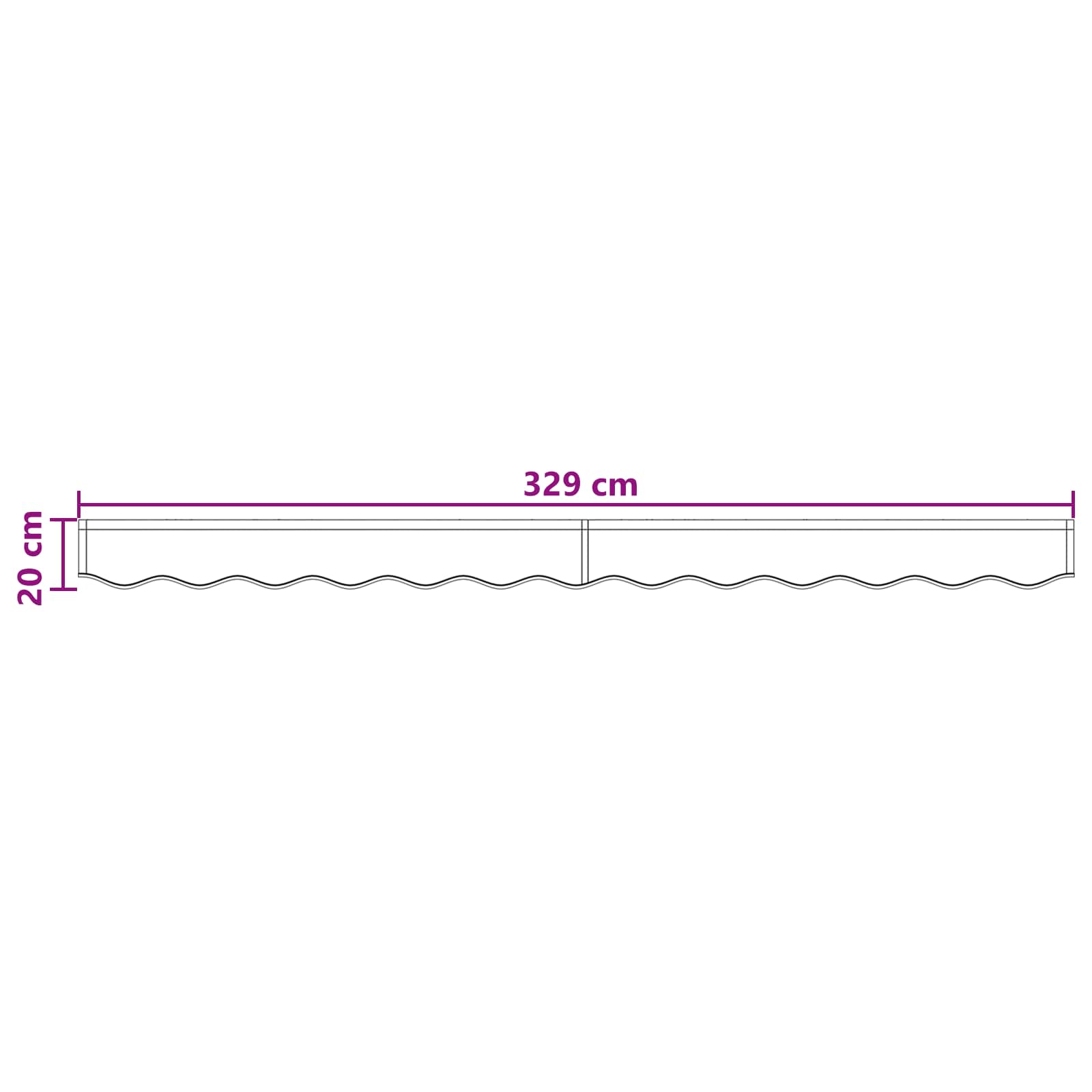 Zamjena za rub tende Svijetlo siva i bijela. 3,5 m Poliester