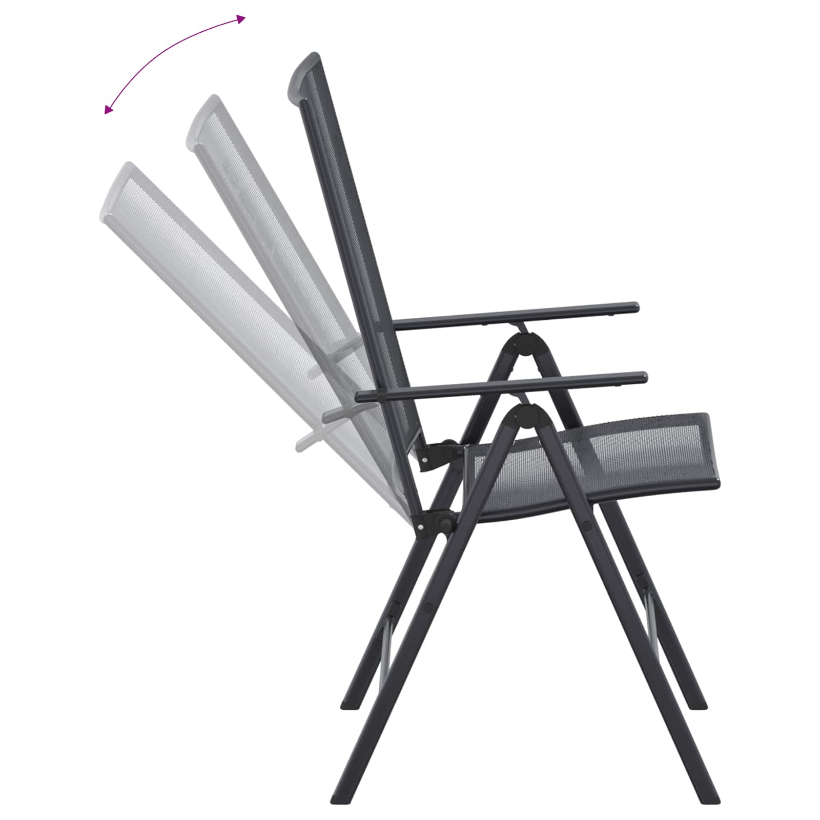 Vrtni set za objed 9 pcs Antracit 212 x 90 x 76 cm