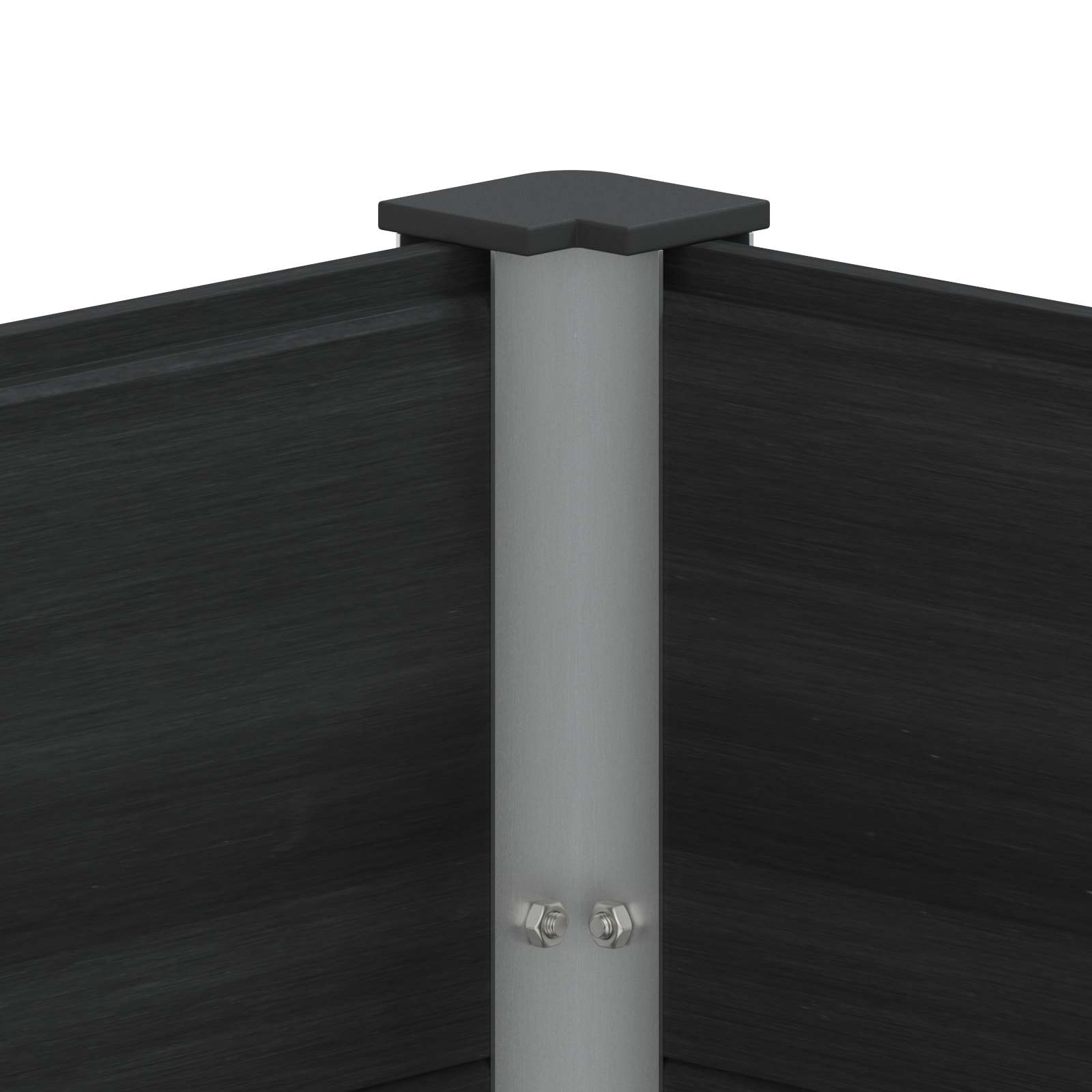 Povišena vrtna gredica Crna 100 x 50 x 54 cm WPC i aluminij