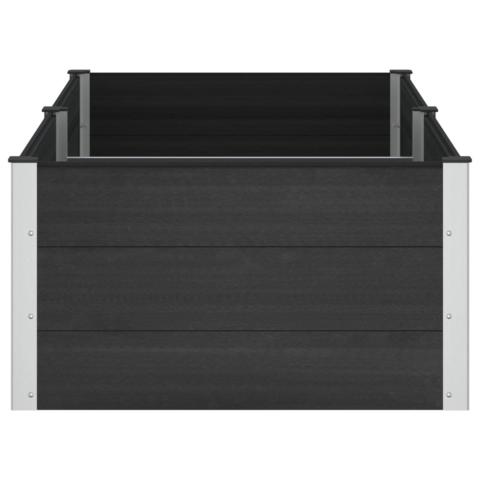 Povišena vrtna gredica Crna 200 x 100 x 54 cm