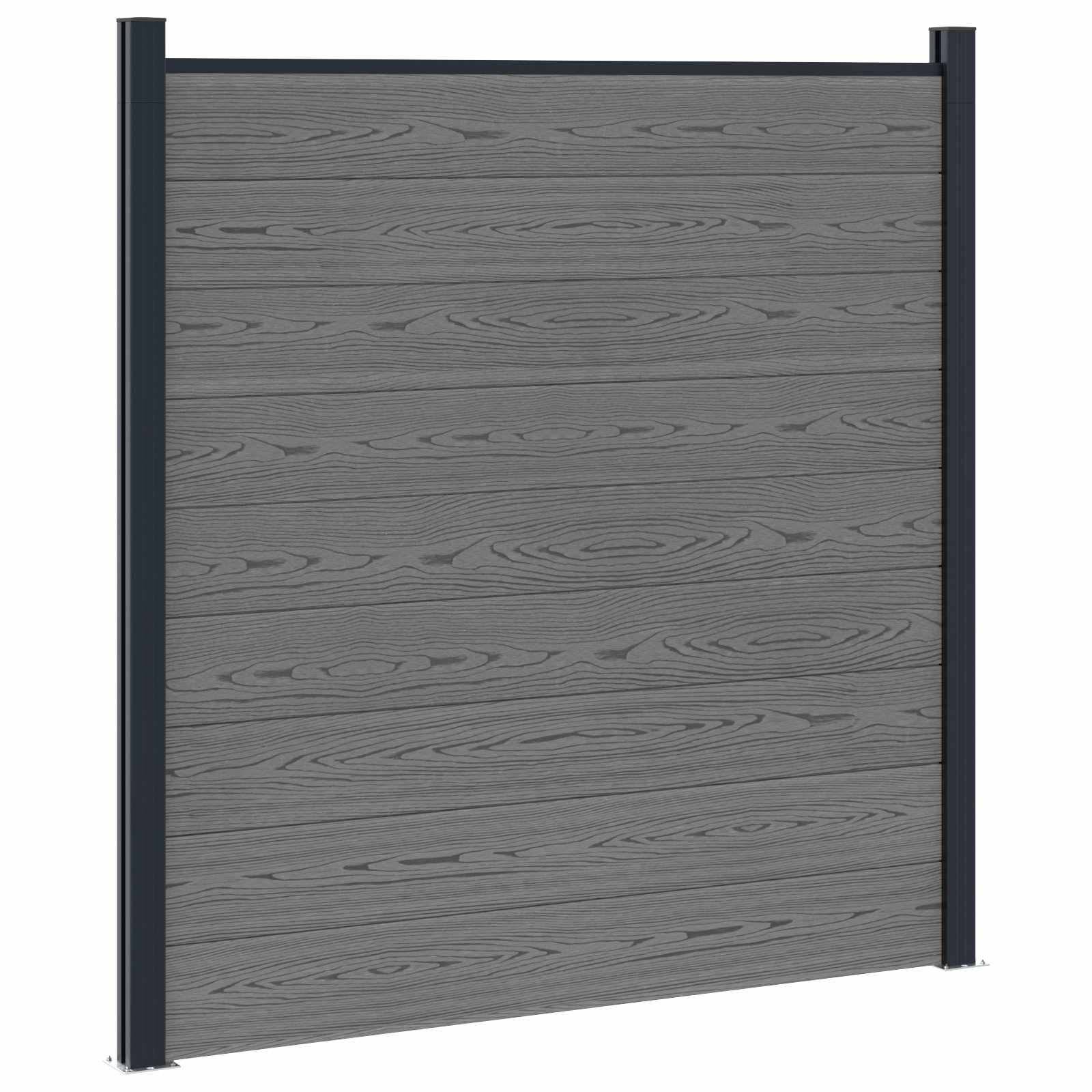 Panel ograde WPC i aluminij Siva