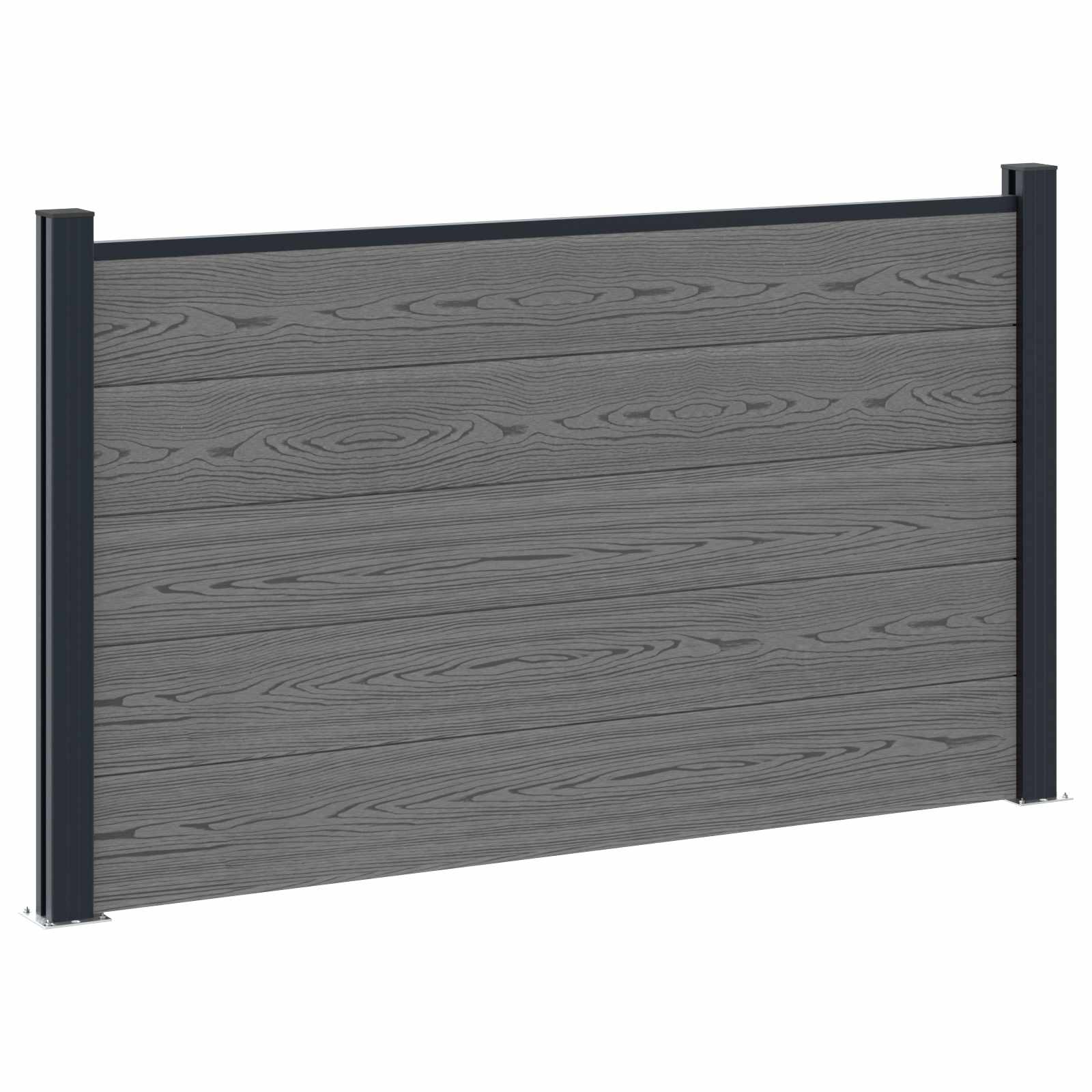 Panel ograde WPC i aluminij Siva