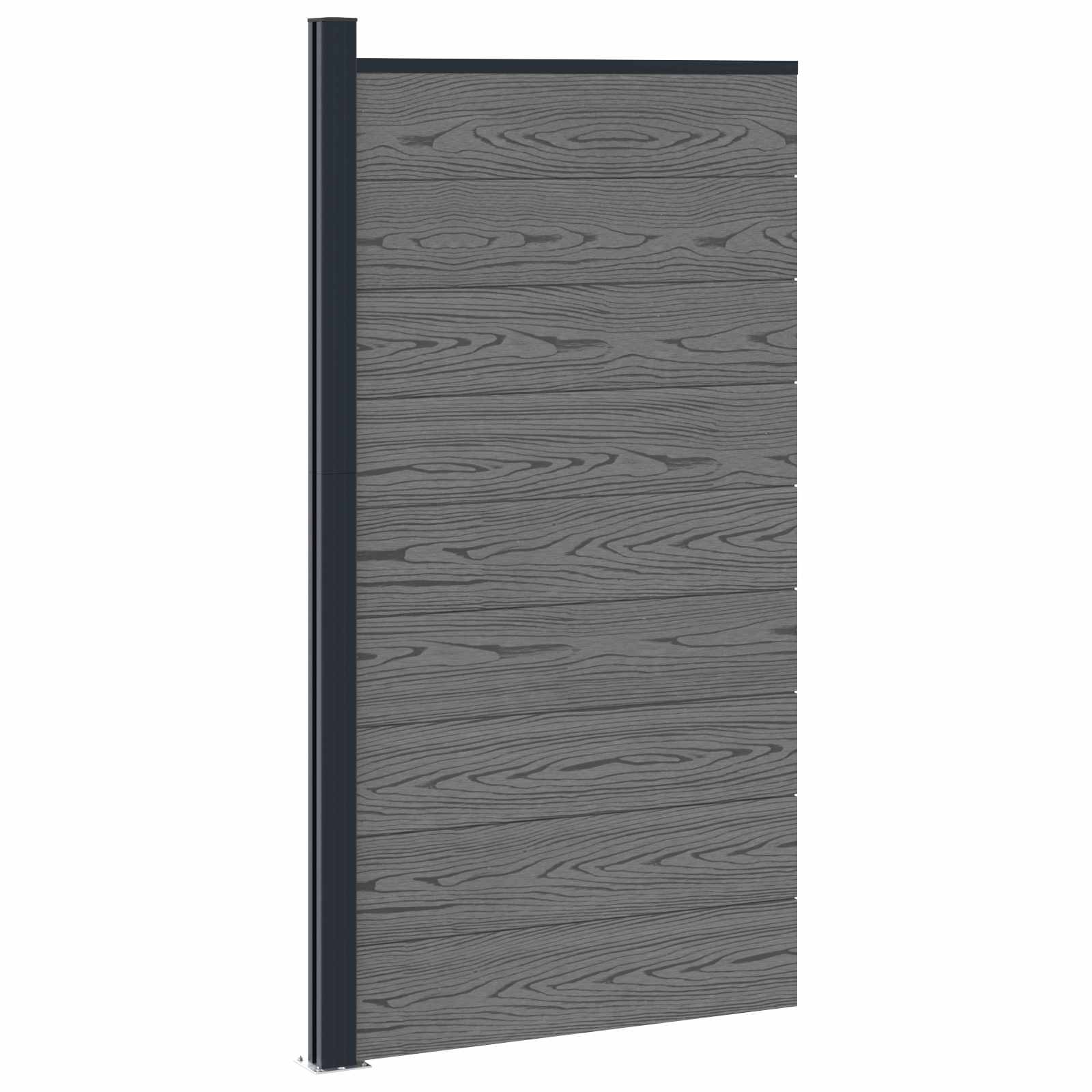 Panel ograde WPC i aluminij Siva