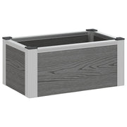 Povišena vrtna gredica Siva 50 x 30 x 22 cm WPC i aluminij