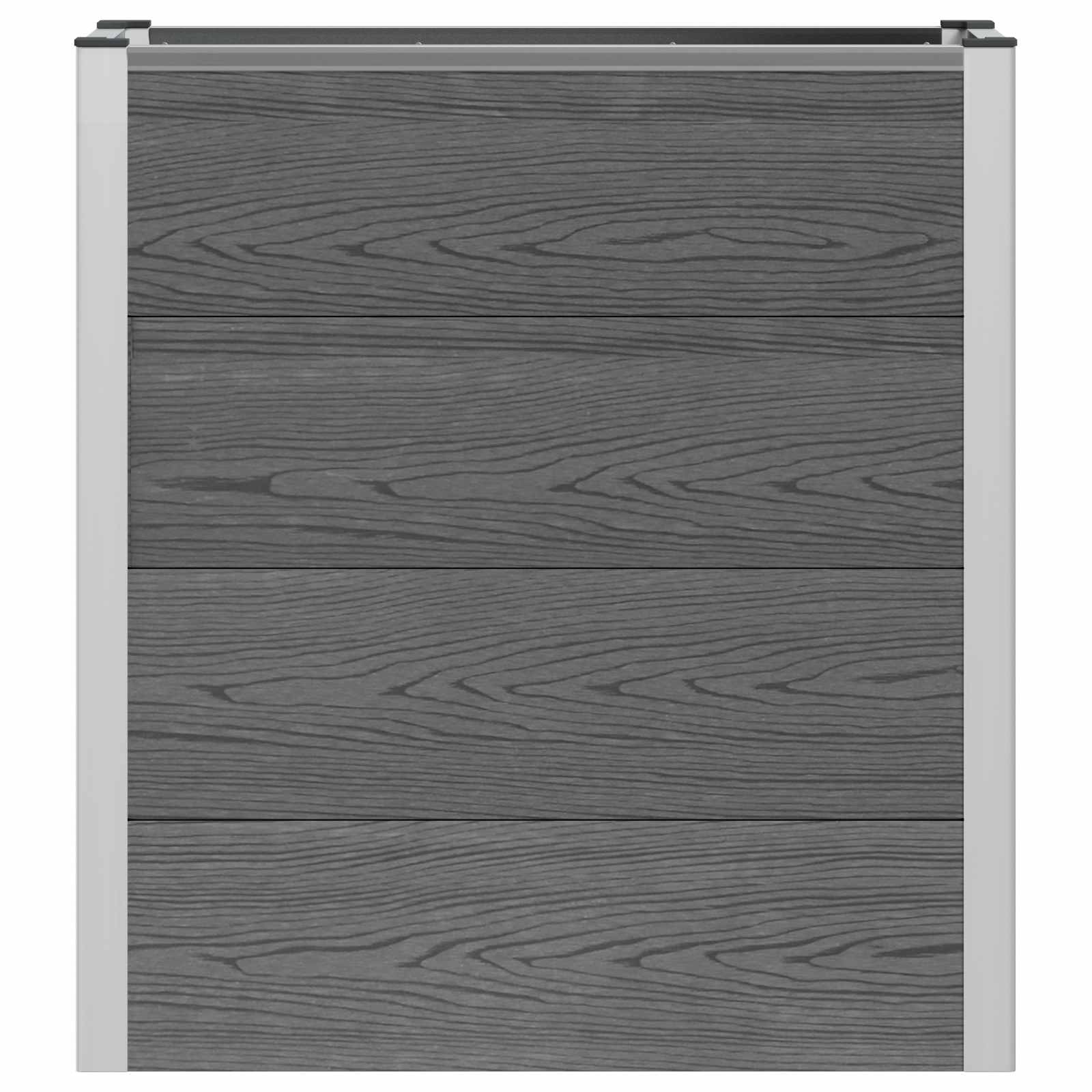 Povišena vrtna gredica Siva 75 x 30 x 82 cm WPC i aluminij