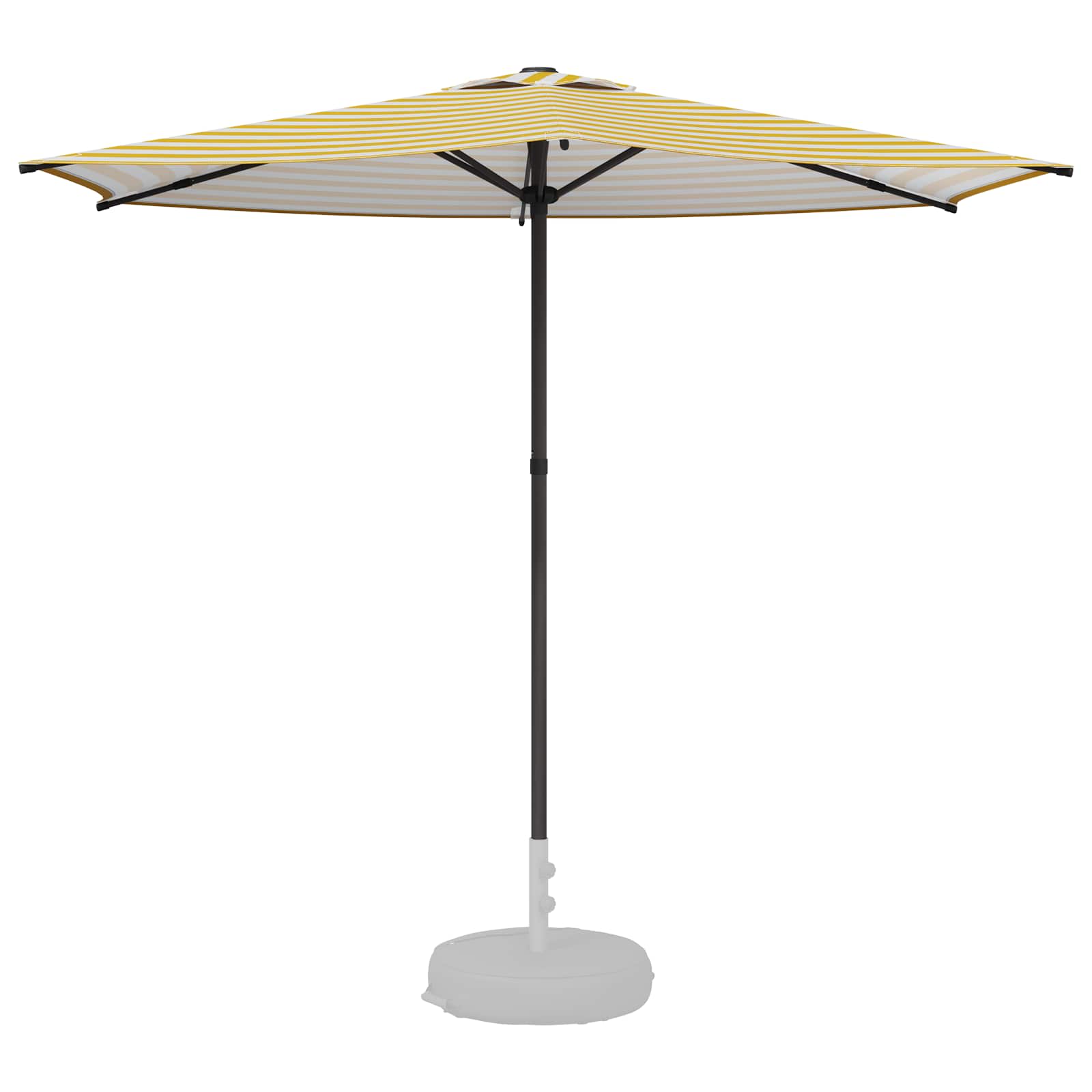 Vrtni suncobran 270 x 270 cm Poliester Pravokutni Žuta i bijela