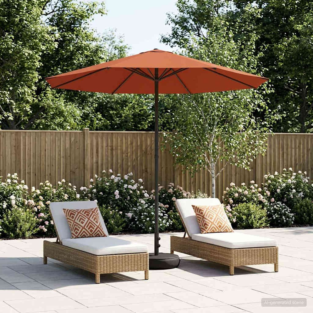 Vrtni Parasol s Podnožjem 230 x 230 cm Poliester Pravokutni