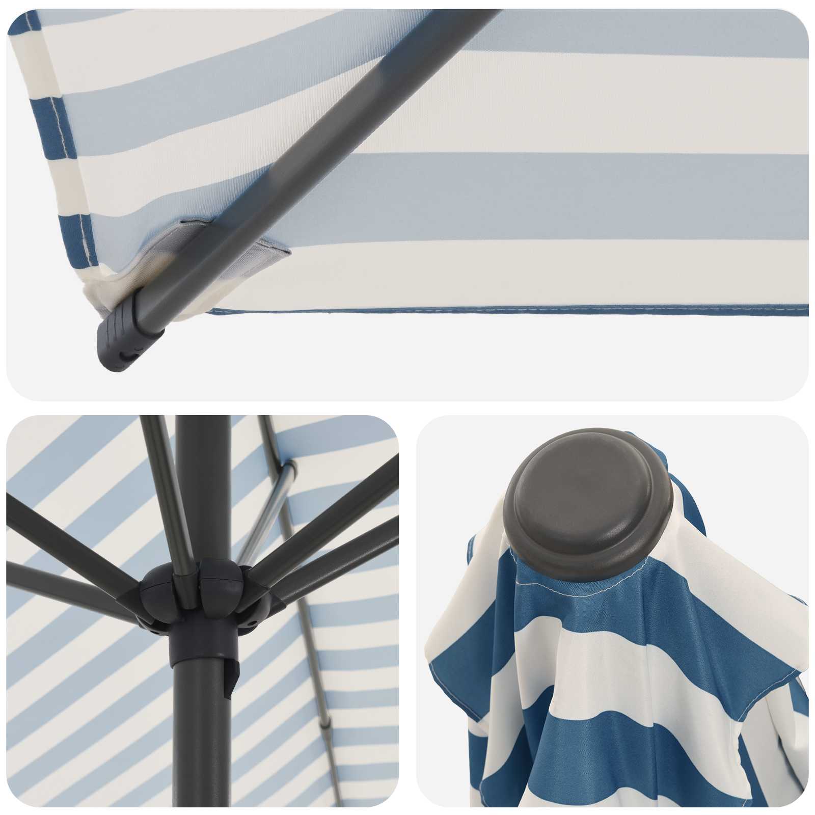 Vrtni Parasol s Podnožjem 230 x 230 cm Poliester Pravokutni