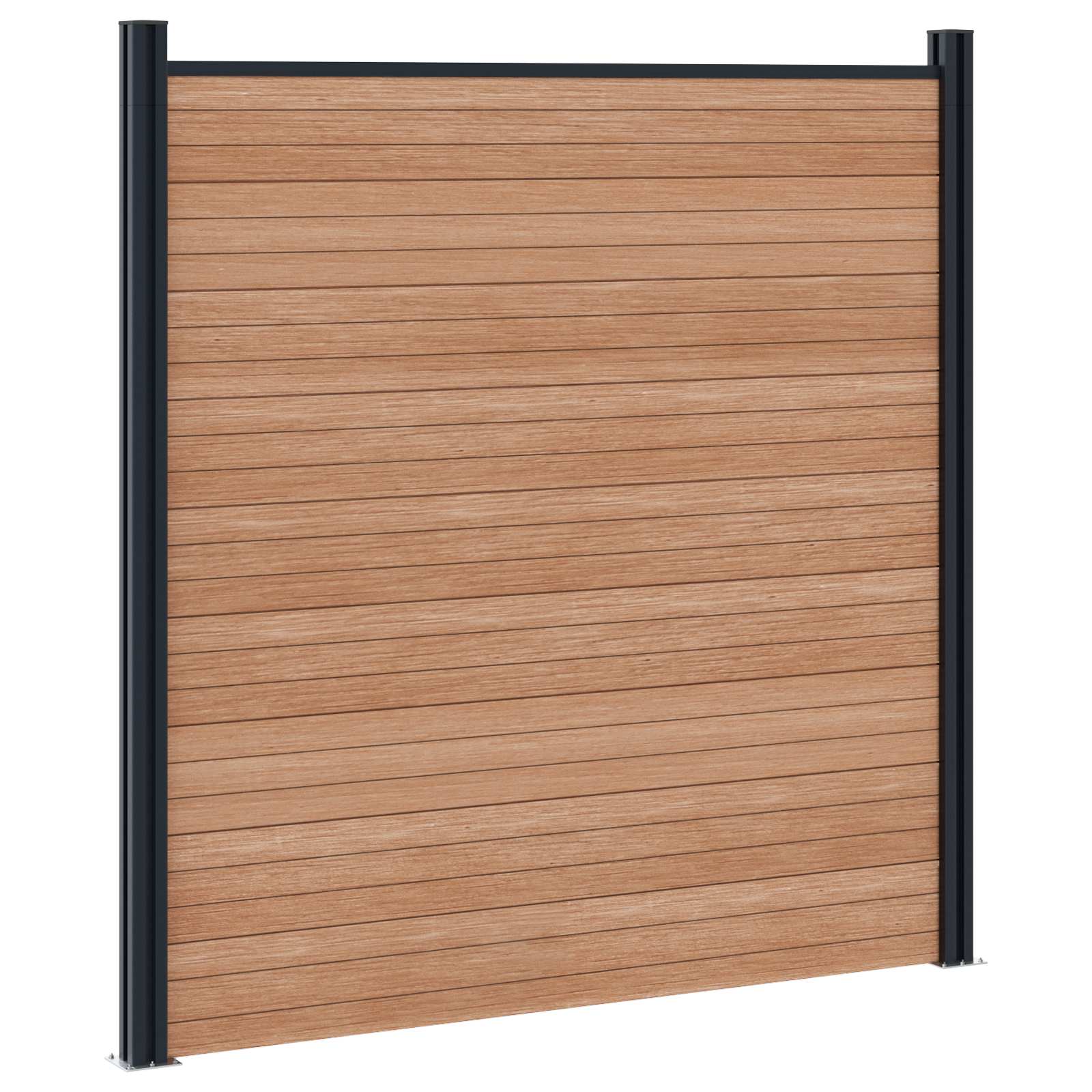 Panel ograde 7 pcs WPC i aluminij Smeđa
