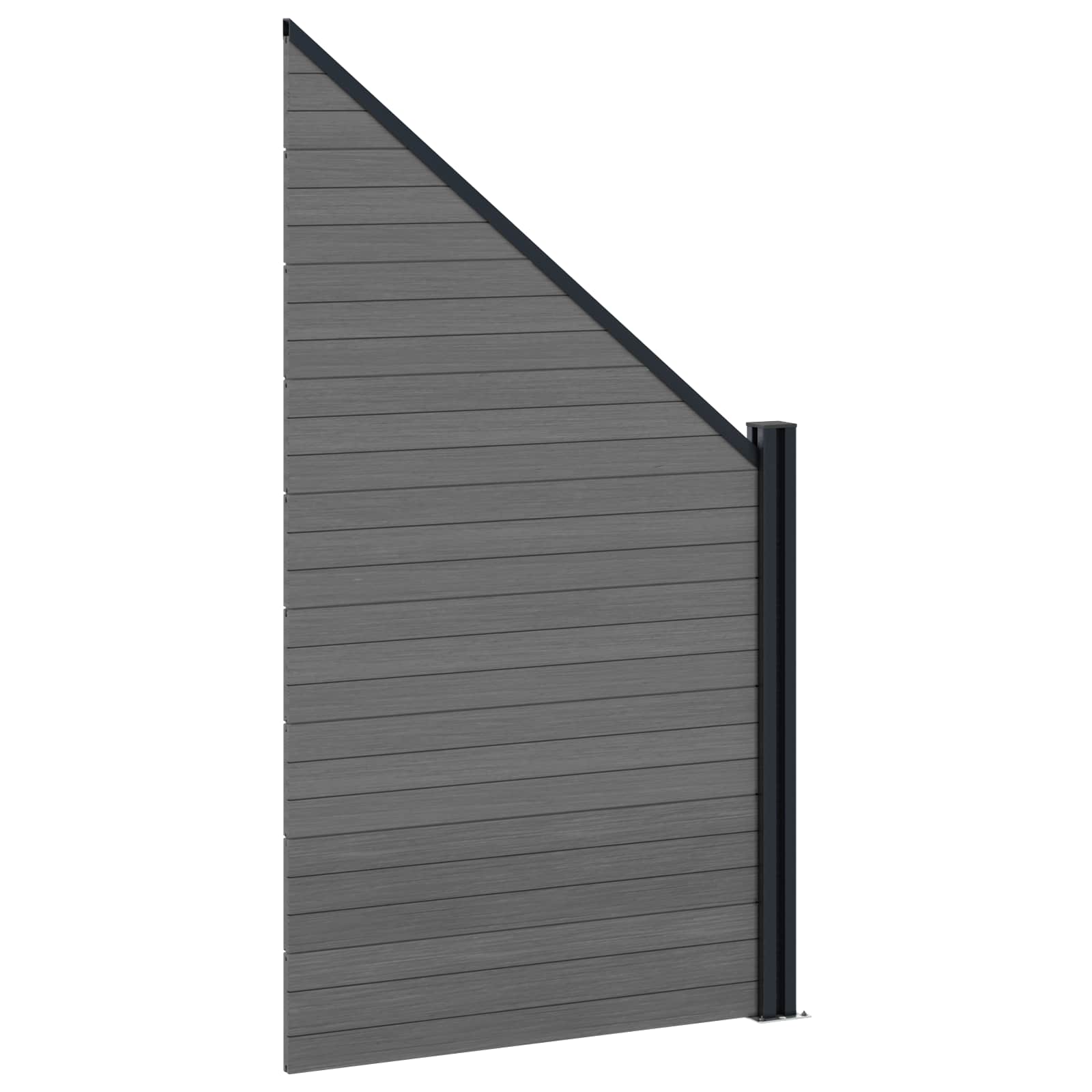 Panel ograde 10 pcs WPC i aluminij Siva