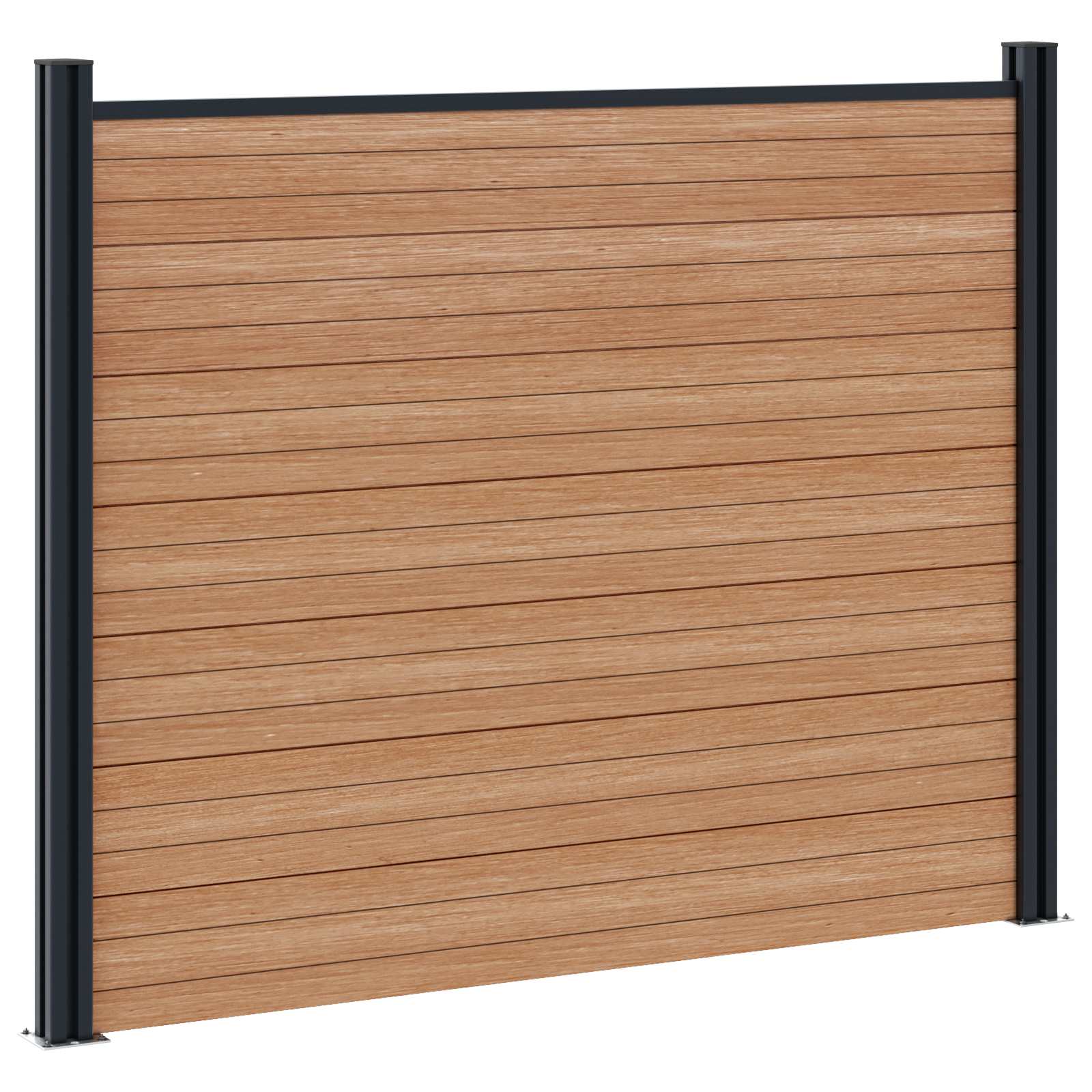 Panel ograde 7 pcs WPC i aluminij Smeđa