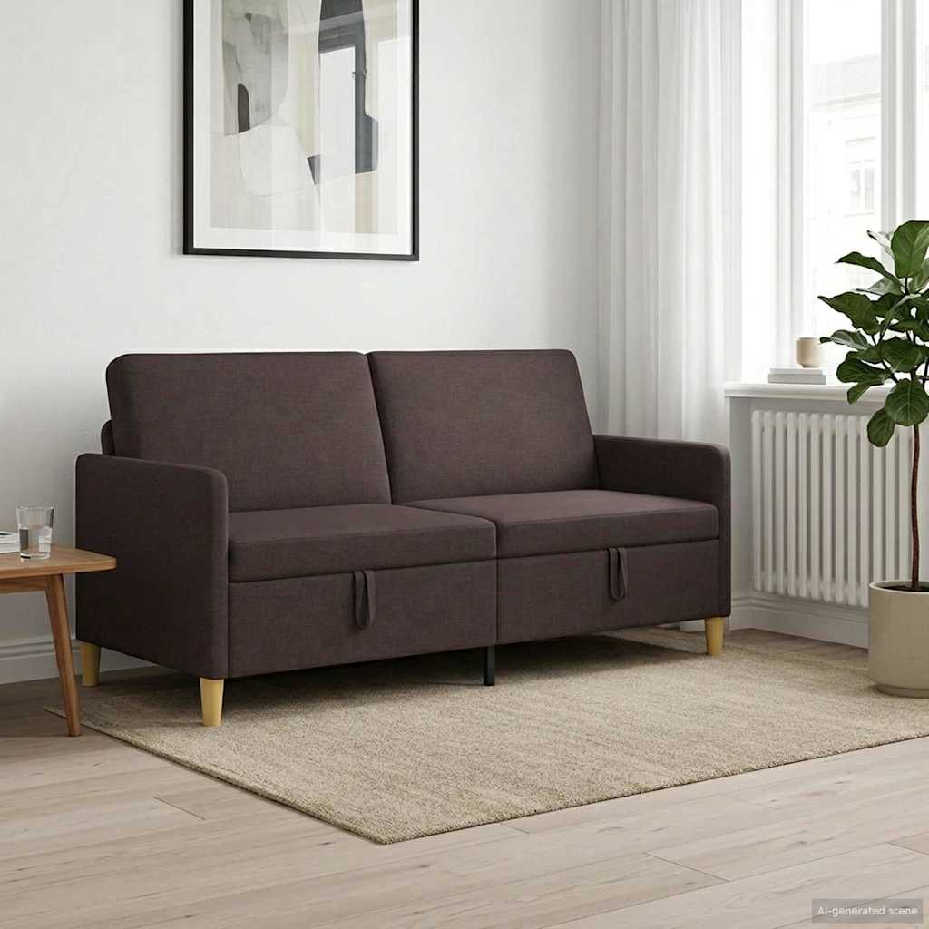 Sofa s pohranom Tamno smeđa 172 x 78 x 87 cm Poliester