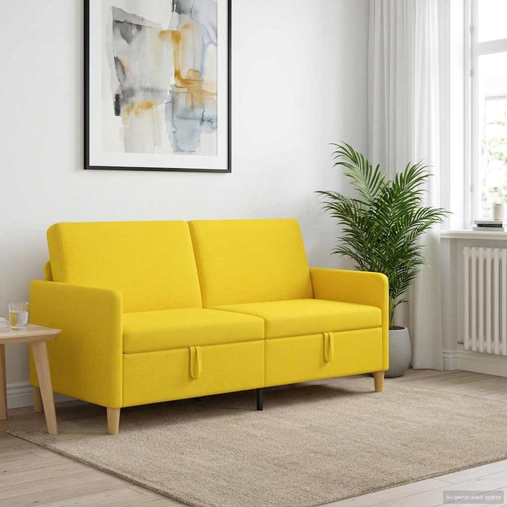 Sofa s pohranom Svijetlo žuta 172 x 78 x 87 cm Poliester