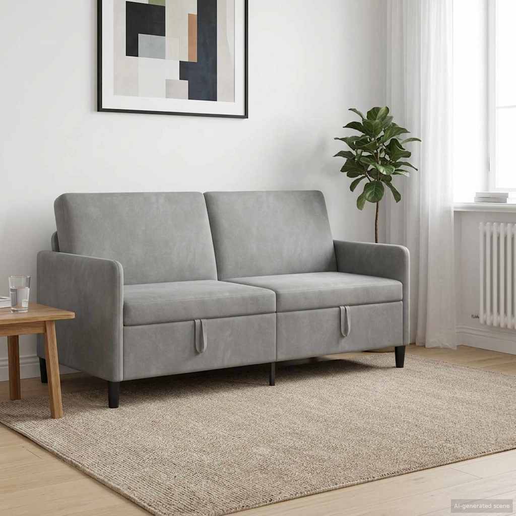 Sofa s pohranom Svjetlosiva 172 x 78 x 87 cm Poliester