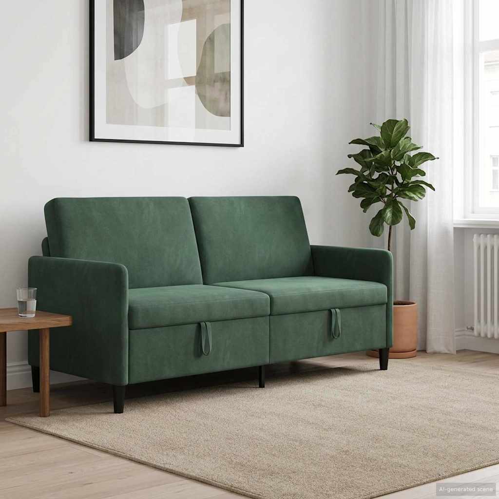 Sofa s pohranom Morska zelena 192 x 78 x 87 cm Poliester