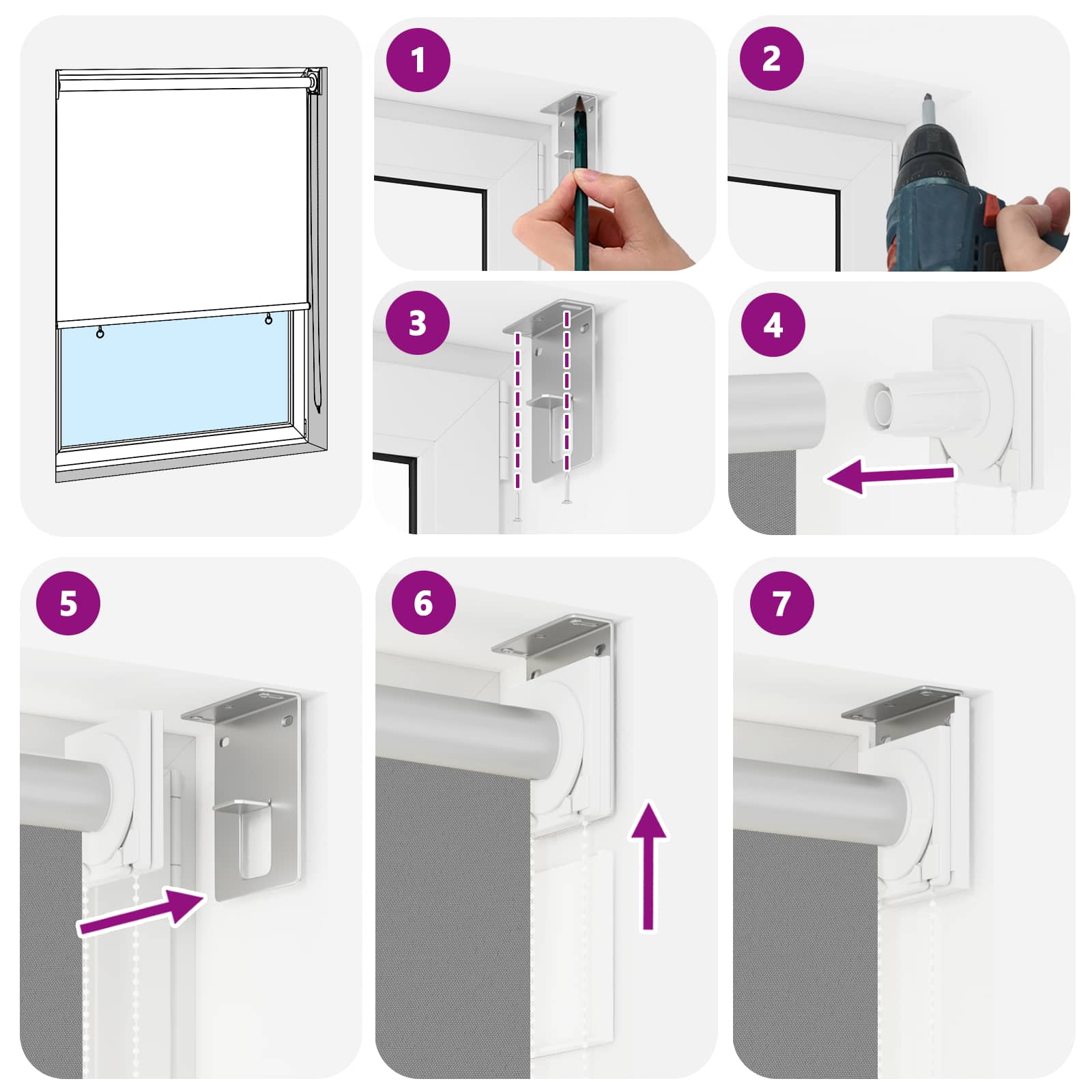 Rolo zavjesa za vanjsku uporabu s UV zaštitom Svjetlosiva