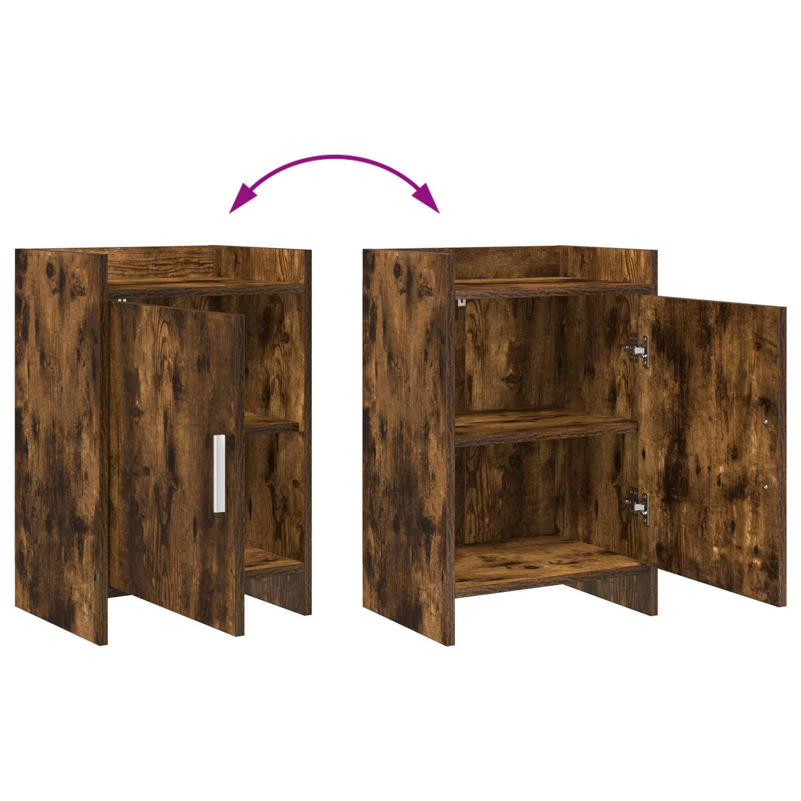 Noćni ormarići 2 pcs Dimljeni hrast 40 x 30 x 60 cm