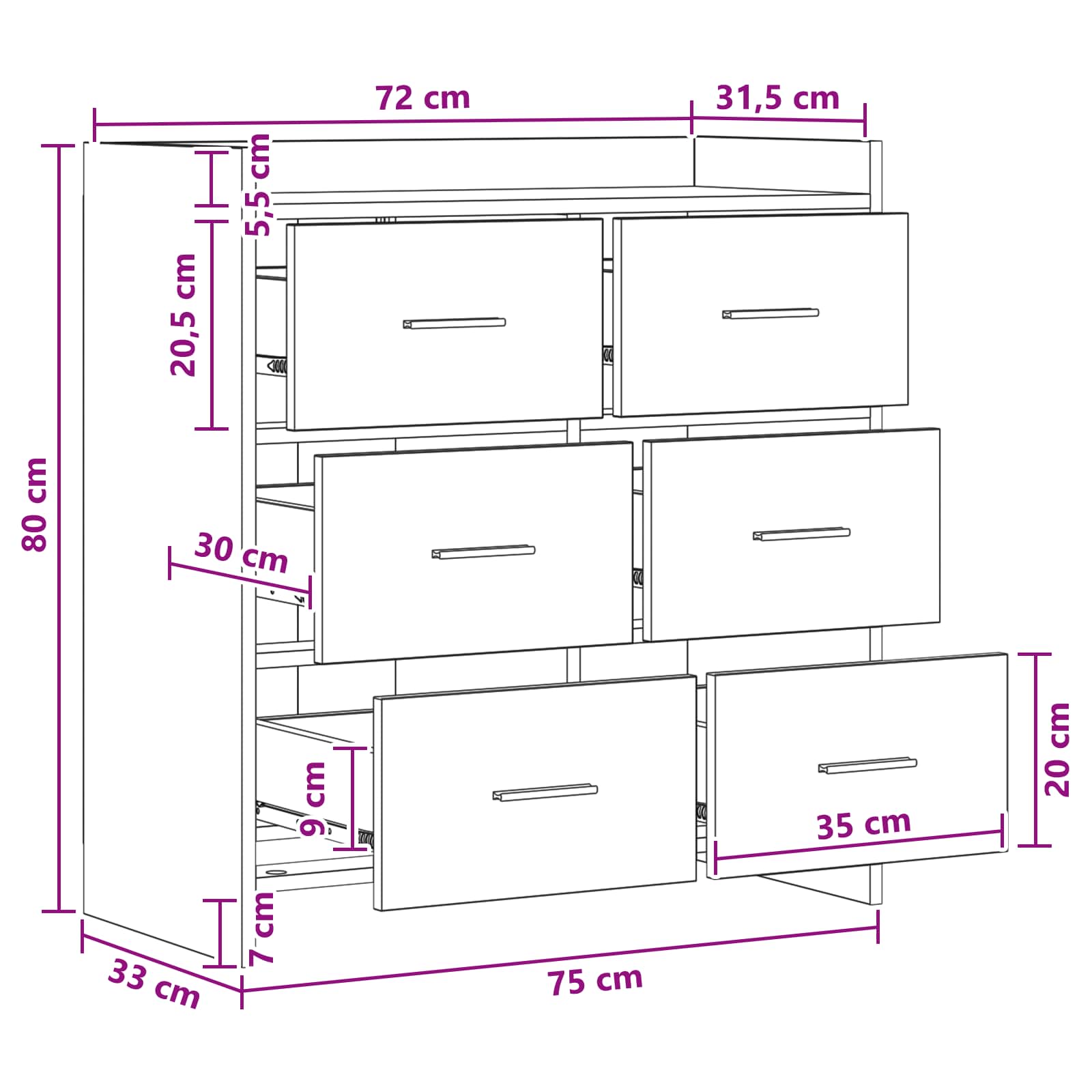 Kreveta Betonska siva 75 x 33 x 80 cm Konstruirano drvo