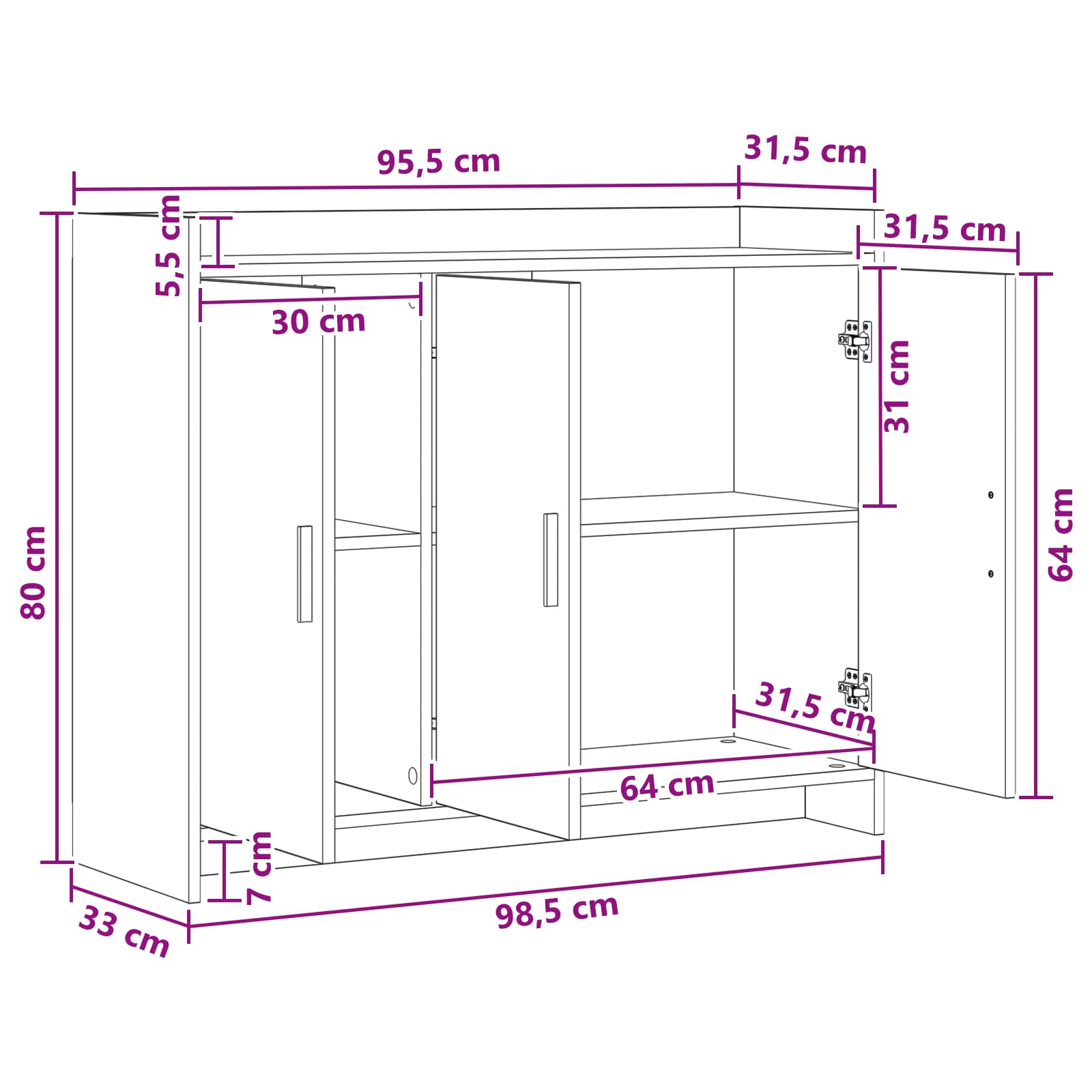 Kreveta Crni hrast 98,5 x 33 x 80 cm Konstruirano drvo