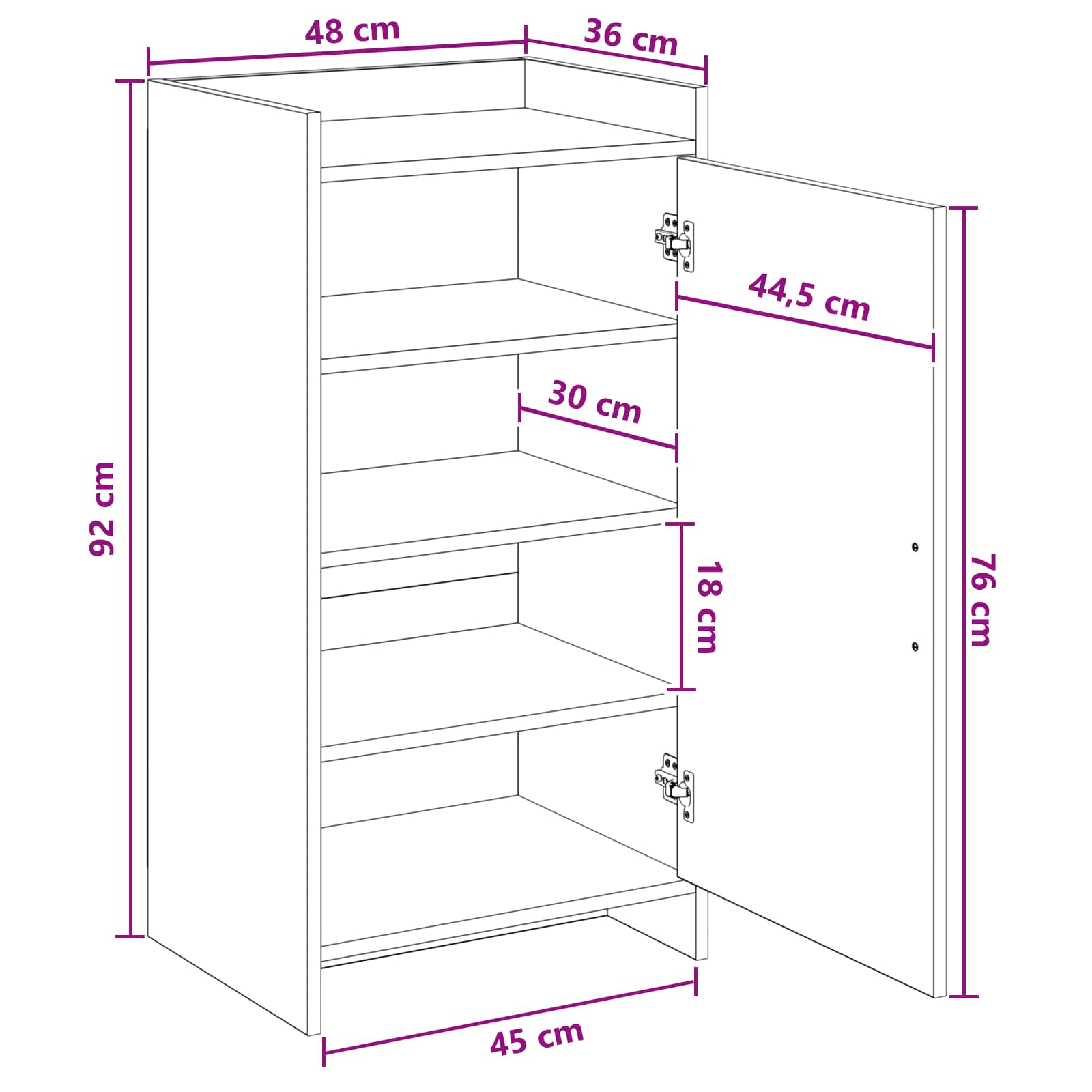 Ormar za cipele Staro drvo 48 x 36 x 92 cm Konstruirano drvo