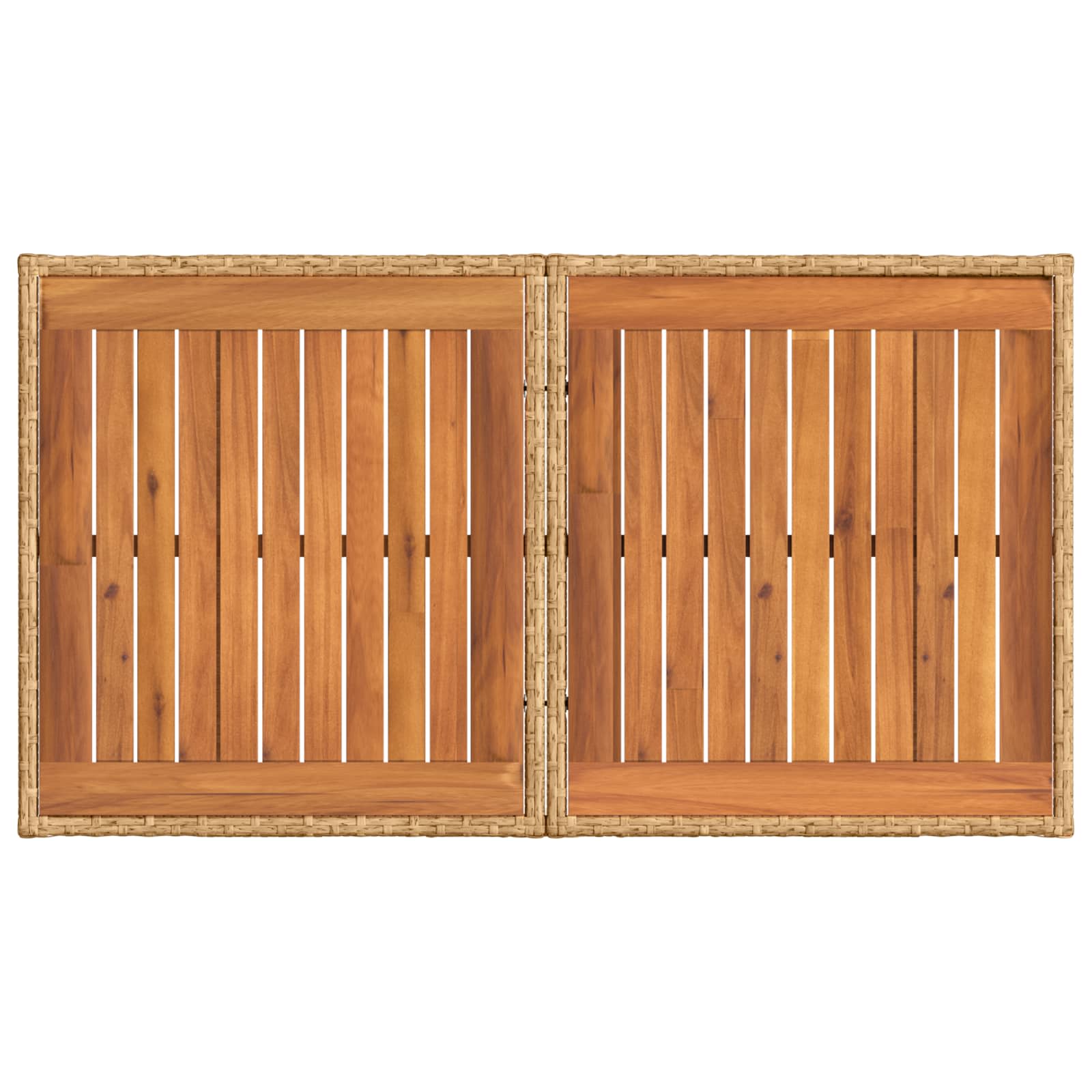 Stol za vrt Prirodna 100 x 55 x 37 cm PE Rattan i Staklo