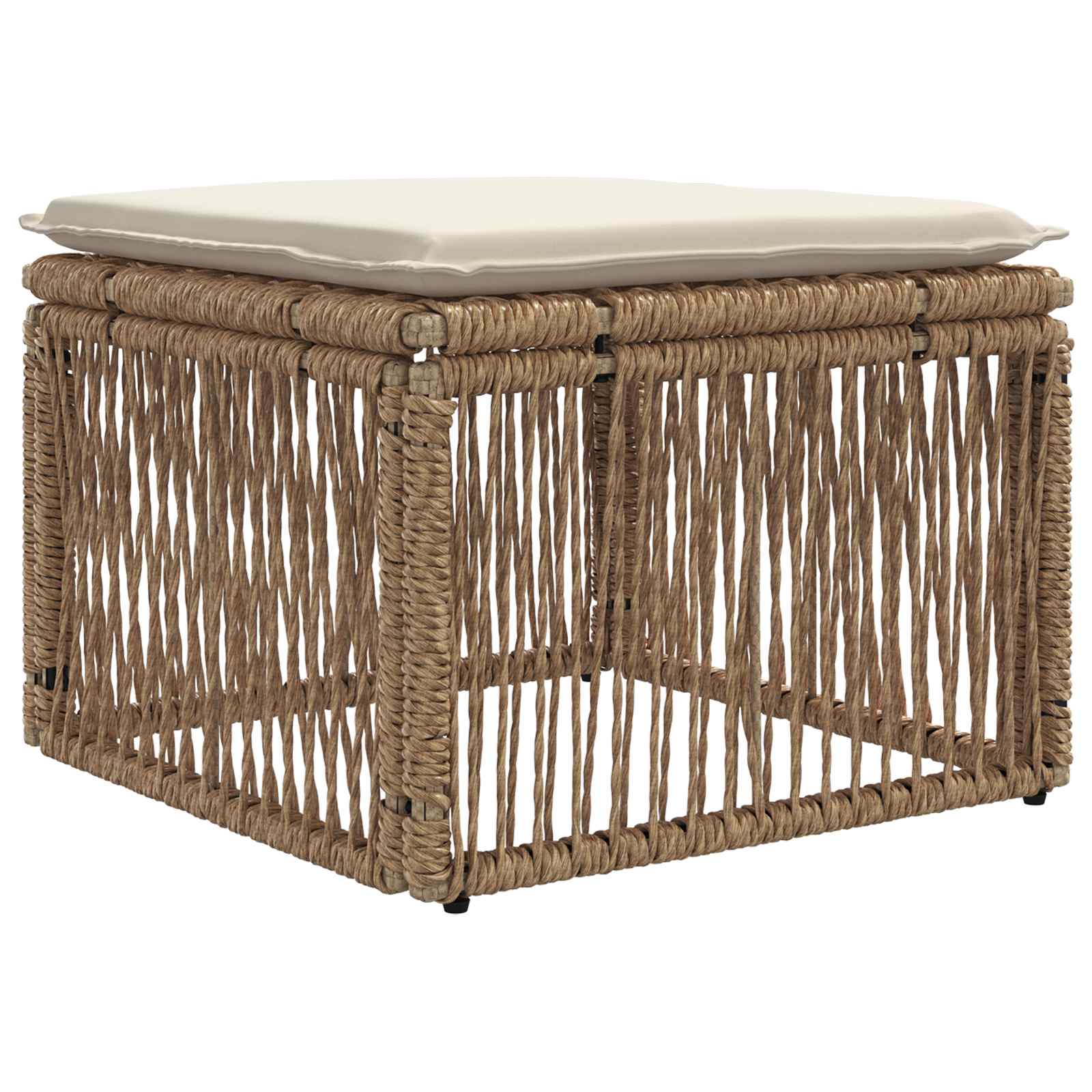 Sjedeća garnitura za vrt 6 pcs Bež i krem bijela poliratan