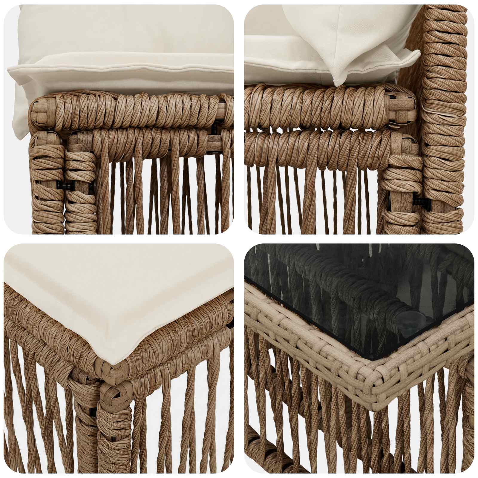 Sjedeća garnitura za vrt 13 pcs poliratan