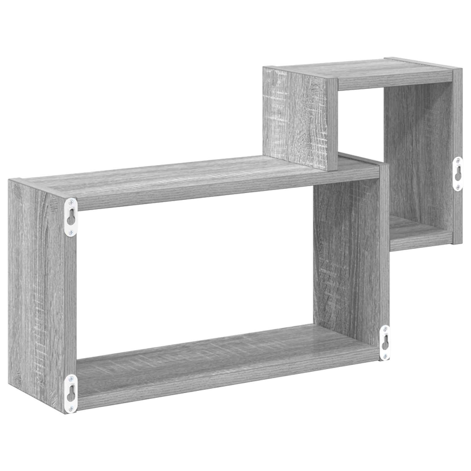 Polica na zidu Zidna montaža Siva 55 x 15 x 35 cm