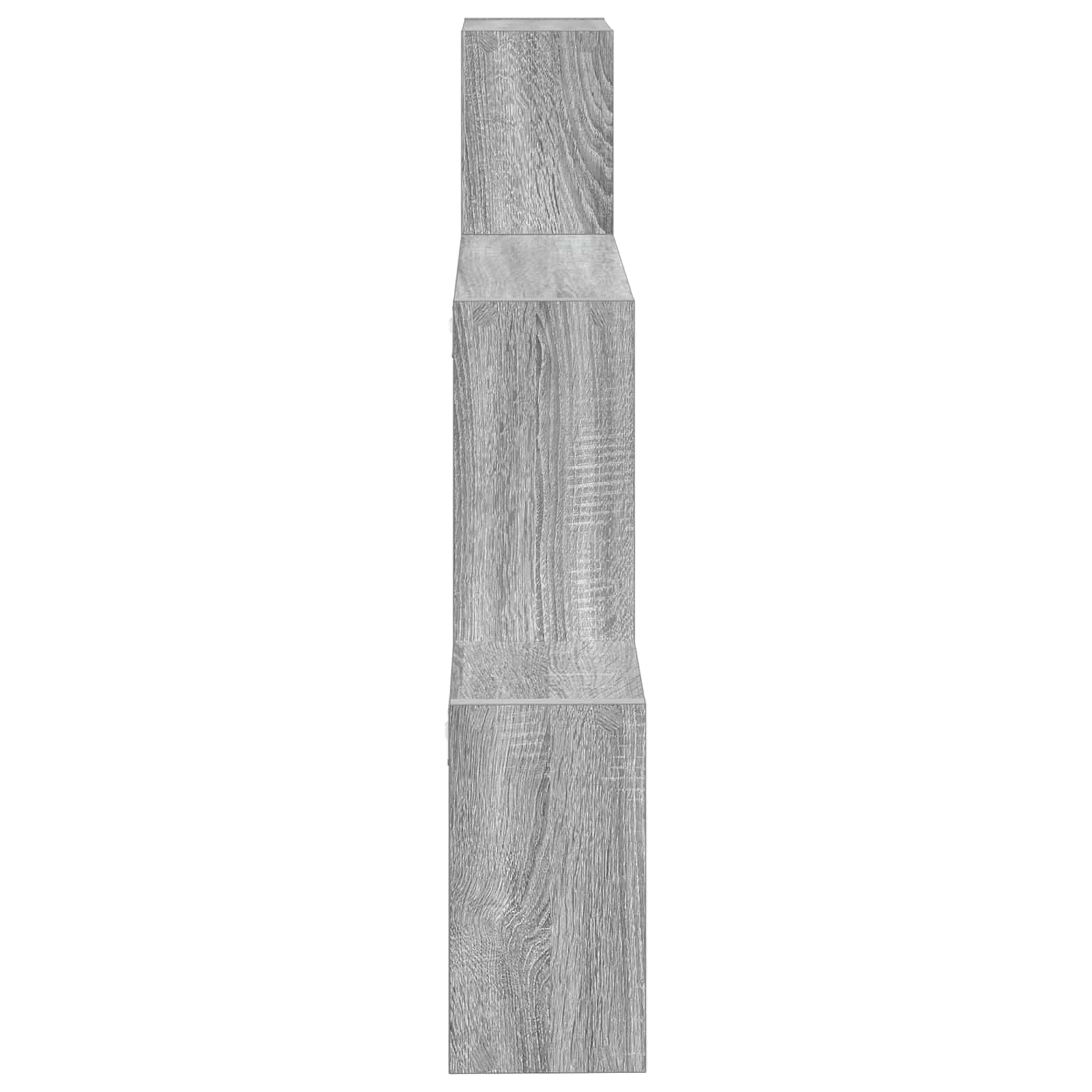 Polica na zidu Zidna montaža Siva 91,5 x 15 x 76 cm