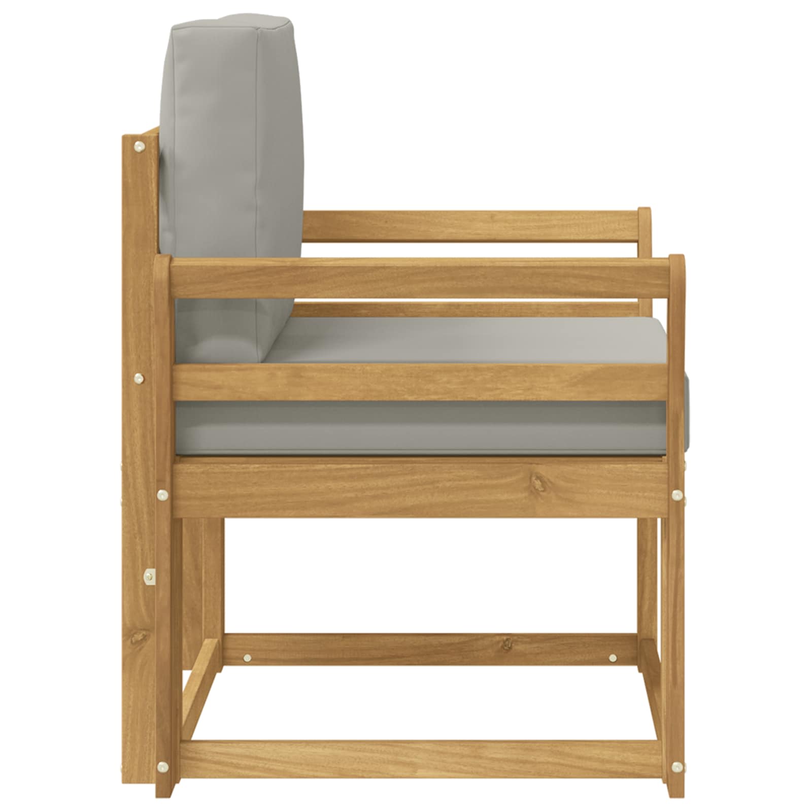 2 Komad Set vanjskih sofa Poliester Bijela i svijetlosiva