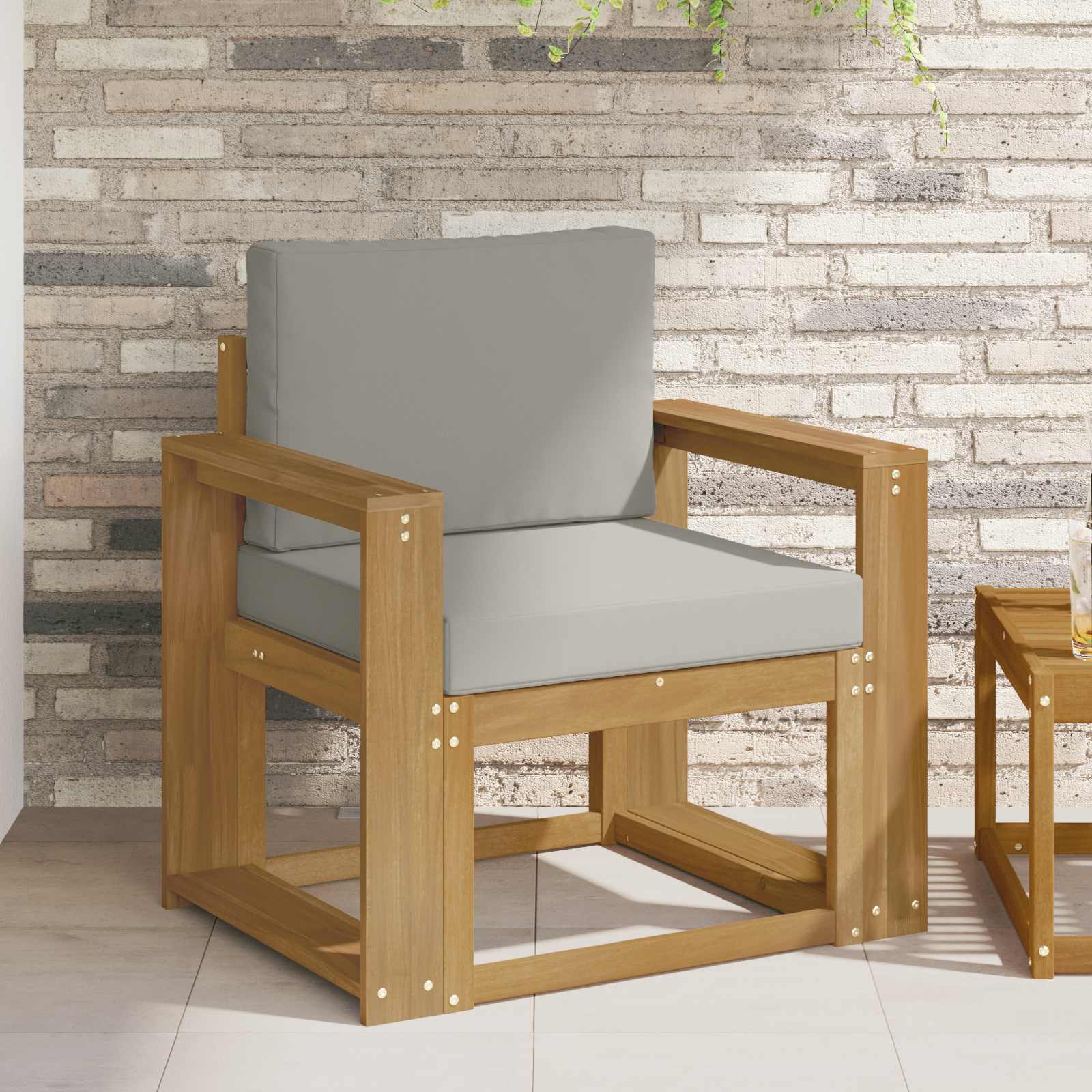 2 Komad Set vanjskih sofa Poliester Bijela i svijetlosiva