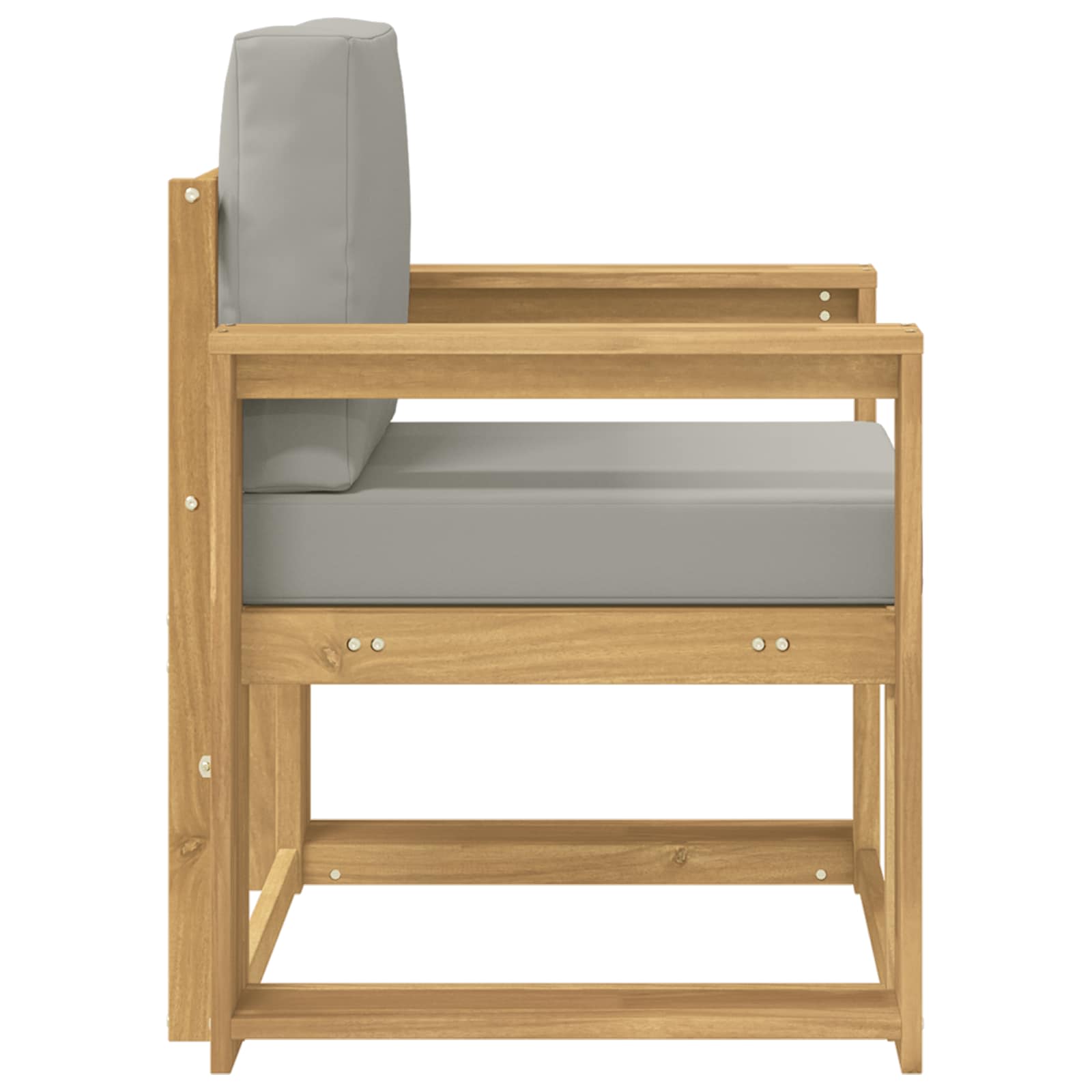2 Komad Set vanjskih sofa Poliester Bijela i svijetlosiva