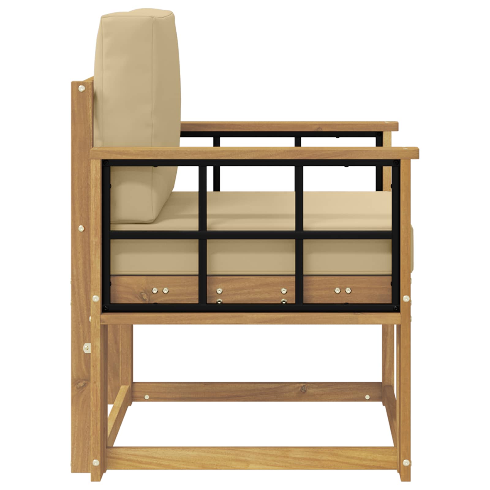 2 Komad Set vanjskih sofa Poliester Bijela i Bež