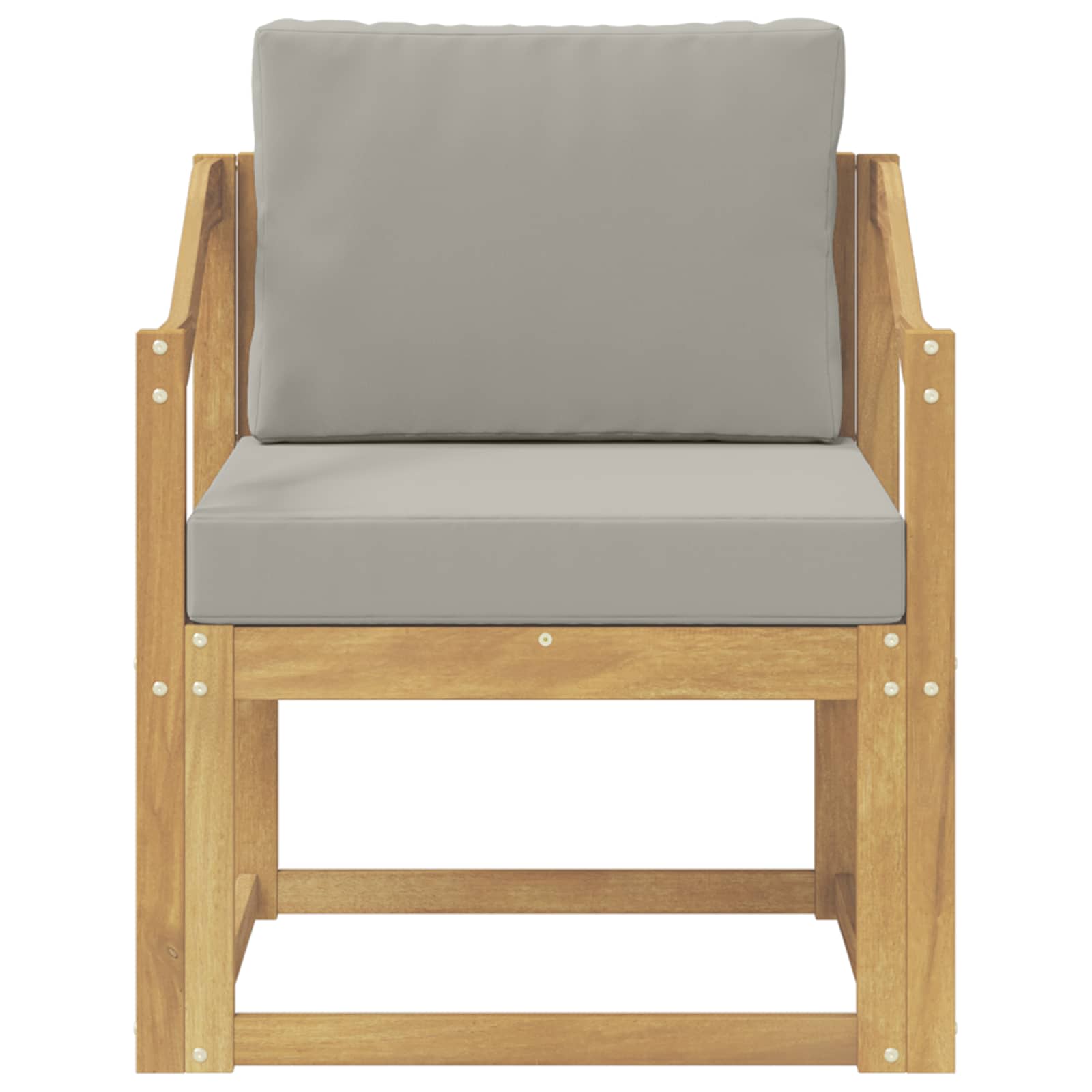 2 Komad Set vanjskih sofa Poliester Bijela i svijetlosiva