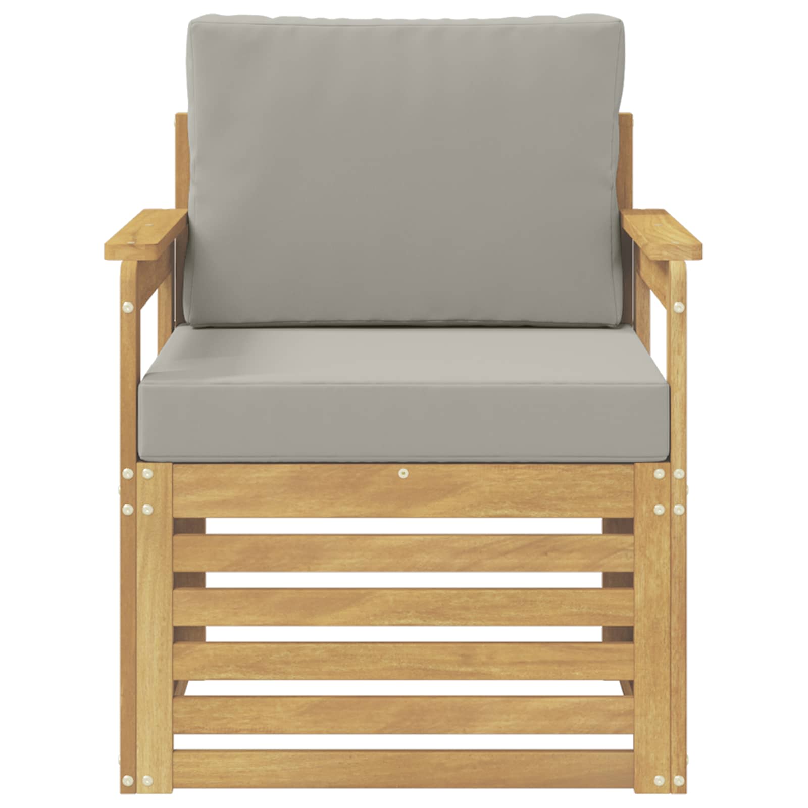 2 Komad Set vanjskih sofa Poliester Bijela i svijetlosiva