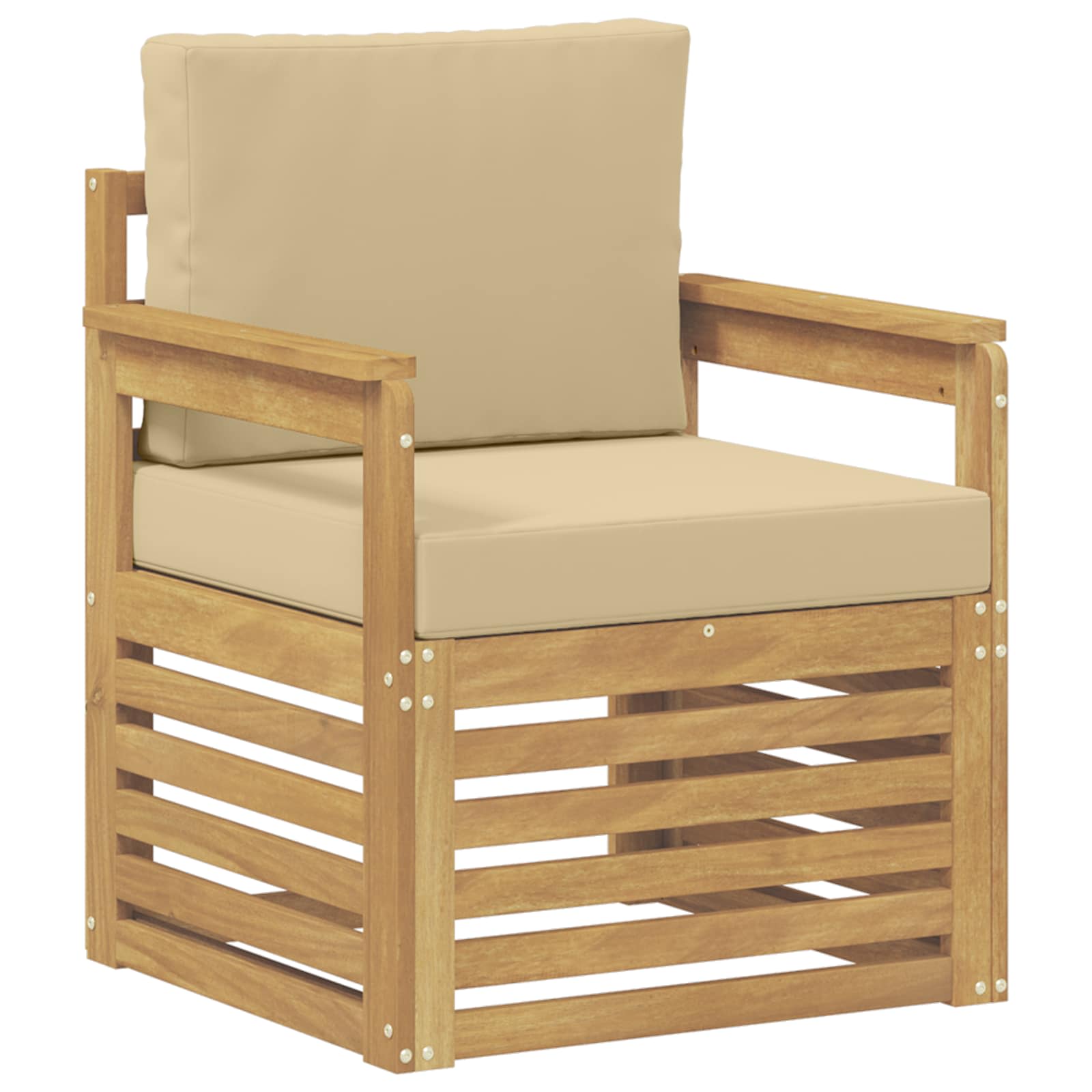 2 Komad Set vanjskih sofa Poliester Bijela i Bež