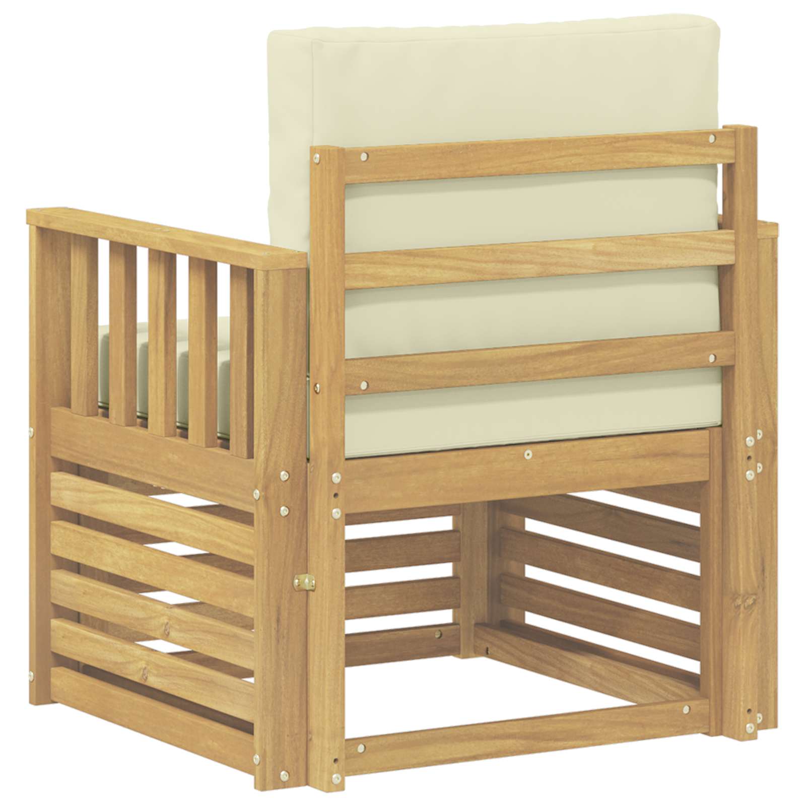 2 Komad Set vanjskih sofa Poliester Bijela i Krem