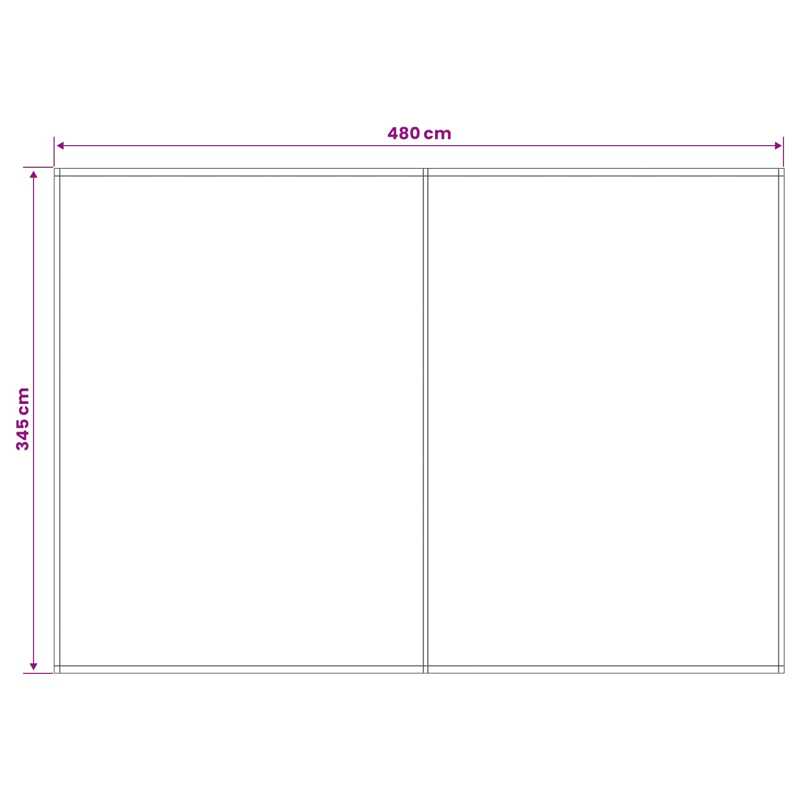 Zamjensko platno za tendu Antracit i bijelo 500 × 350 cm