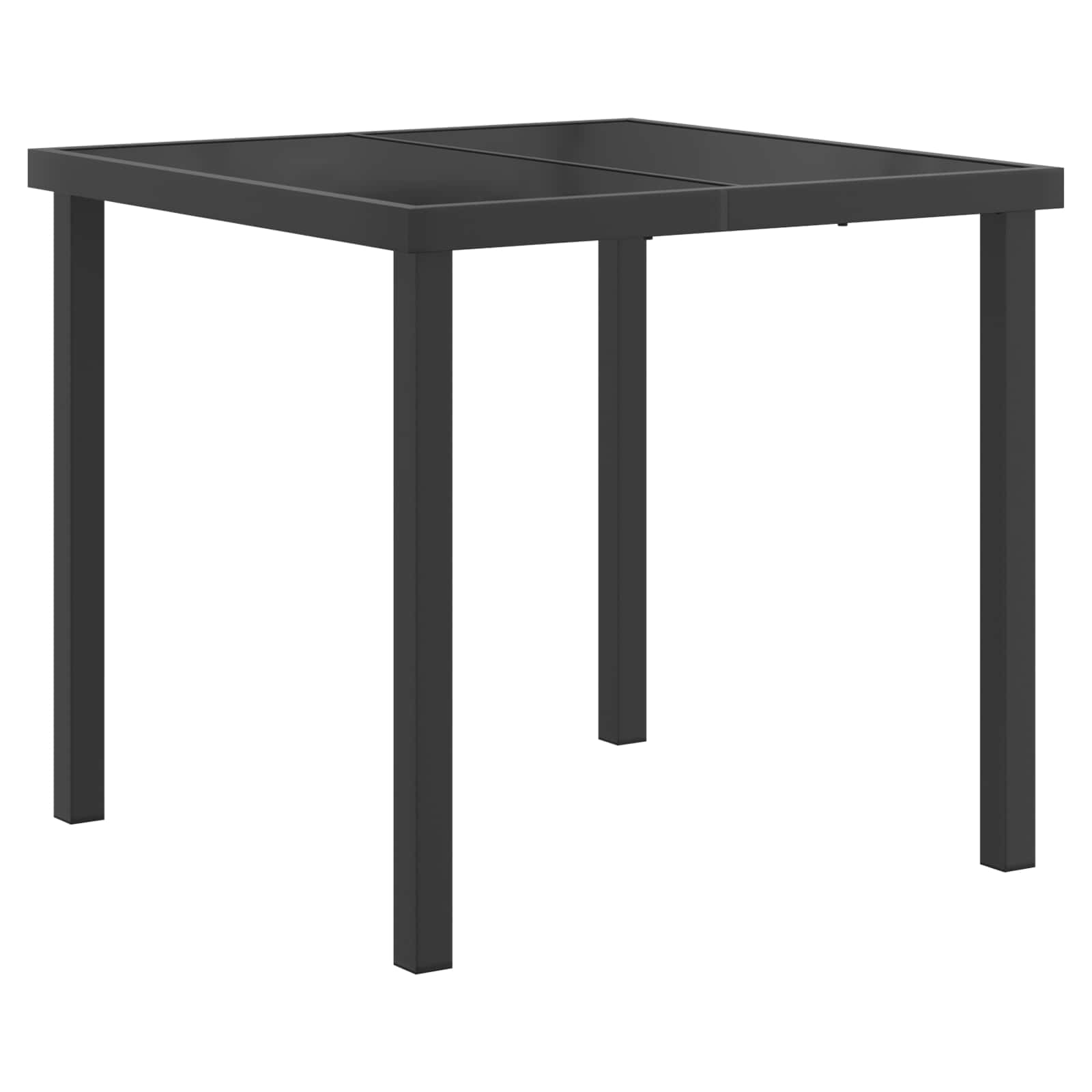 Vrtni set za objed 5 pcs Bijela i antracit 80 x 80 x 73 cm