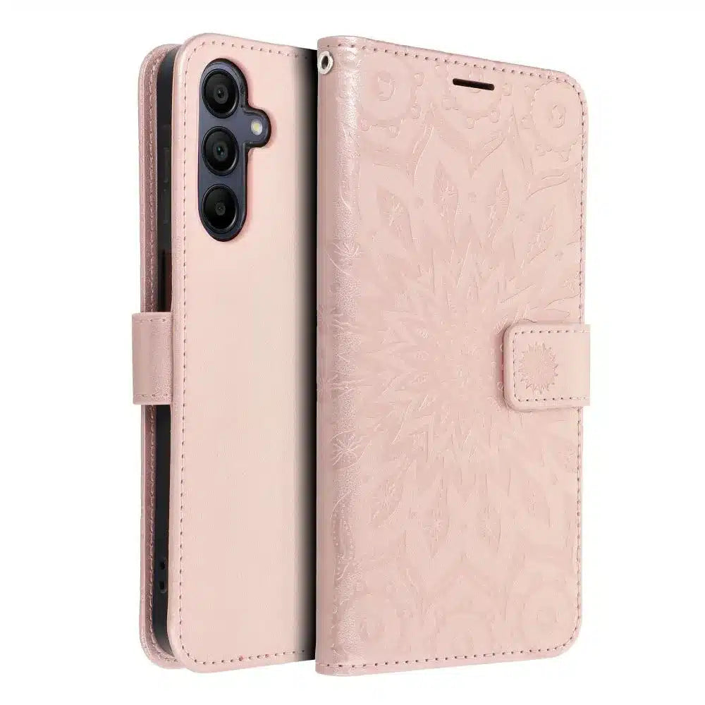 MEZZO Book case preklopna torbica za Samsung Galaxy A15 4G / A15 5G mandala gold pink
