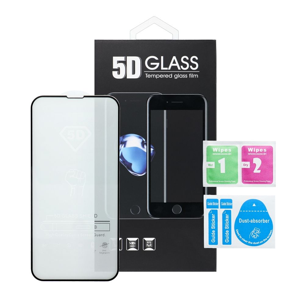 5D kaljeno staklo s punim ljepilom - za Honor 400 Smart 5G / 400 Smart 4G / X7d 4G crno